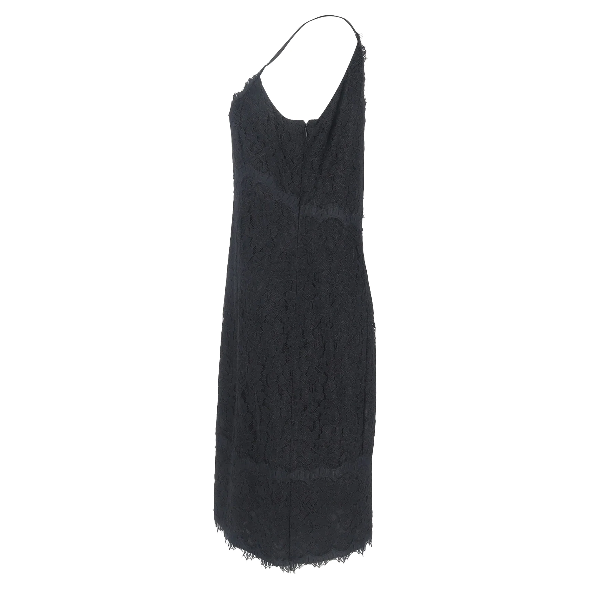 Women's Diane Von Furstenberg Olivia Mini Slip Dress in Black Triacetate - Image 2