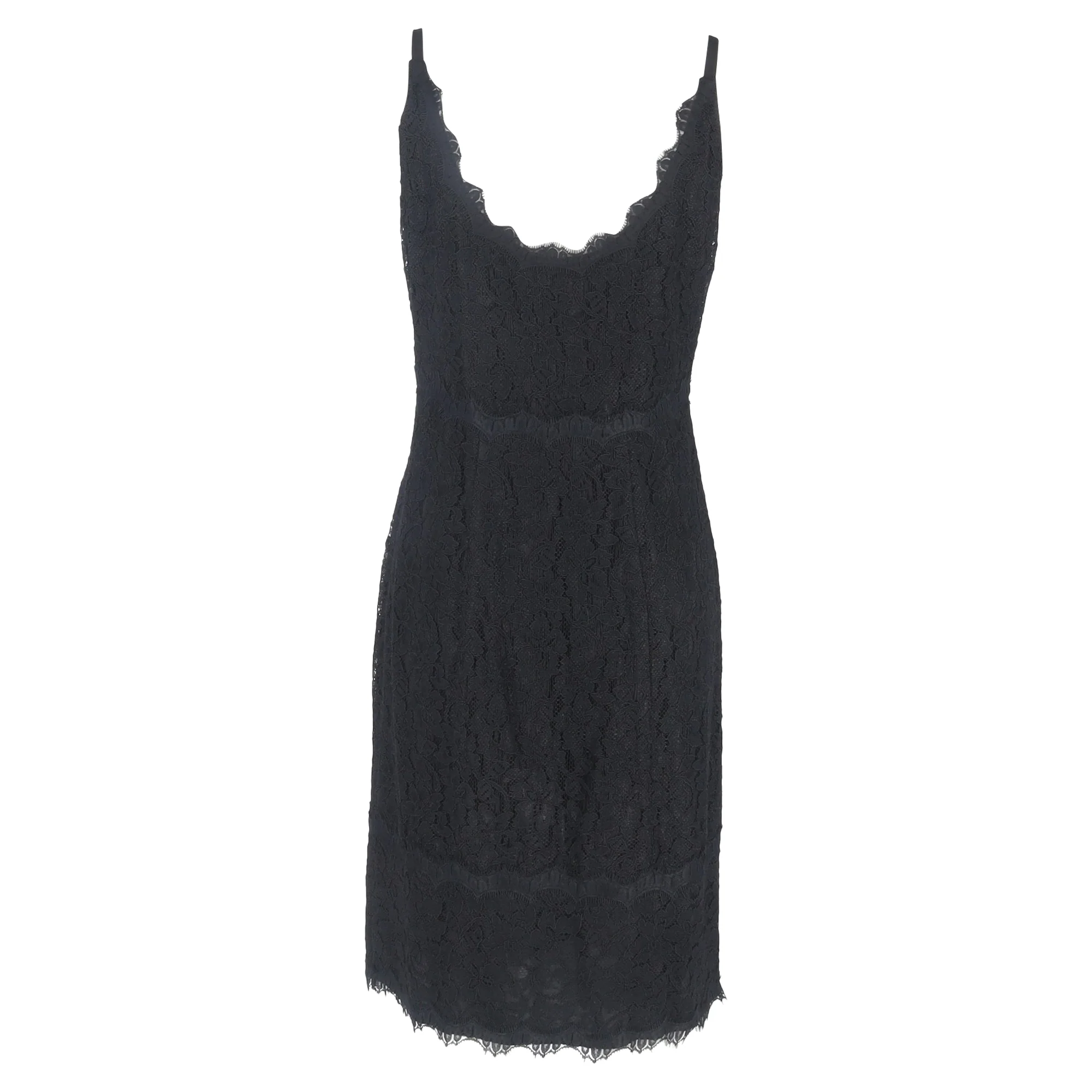 Women's Diane Von Furstenberg Olivia Mini Slip Dress in Black Triacetate - Image 3