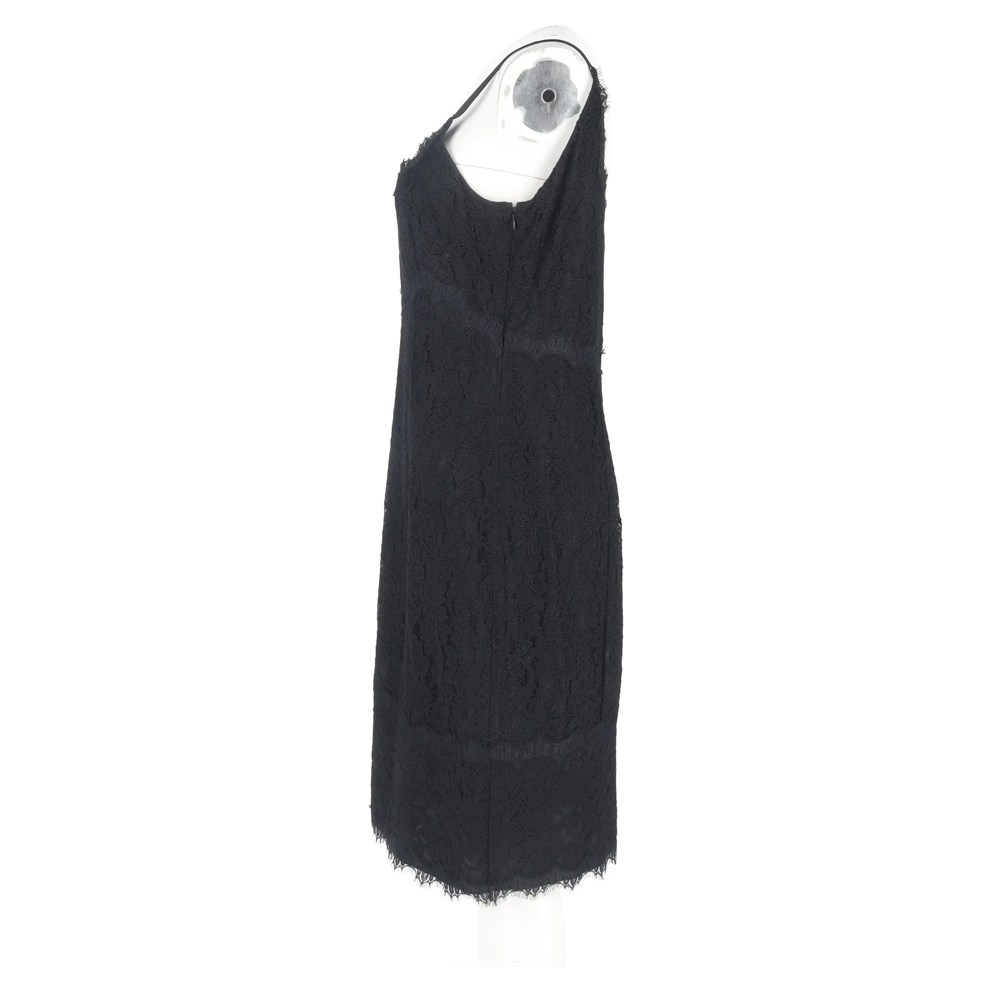 Women's Diane Von Furstenberg Olivia Mini Slip Dress in Black Triacetate - Image 5