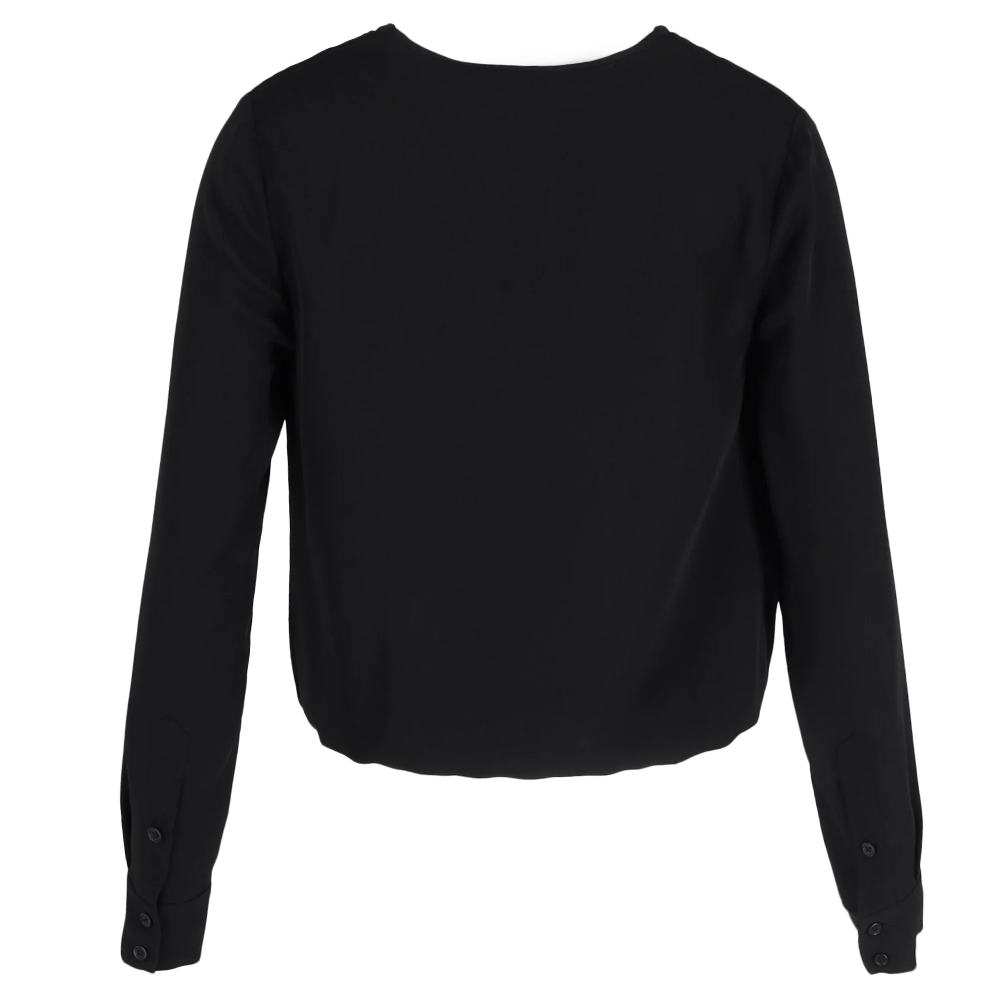 Women's Diane Von Furstenberg Surpliced Top in Black Polyester - Image 3