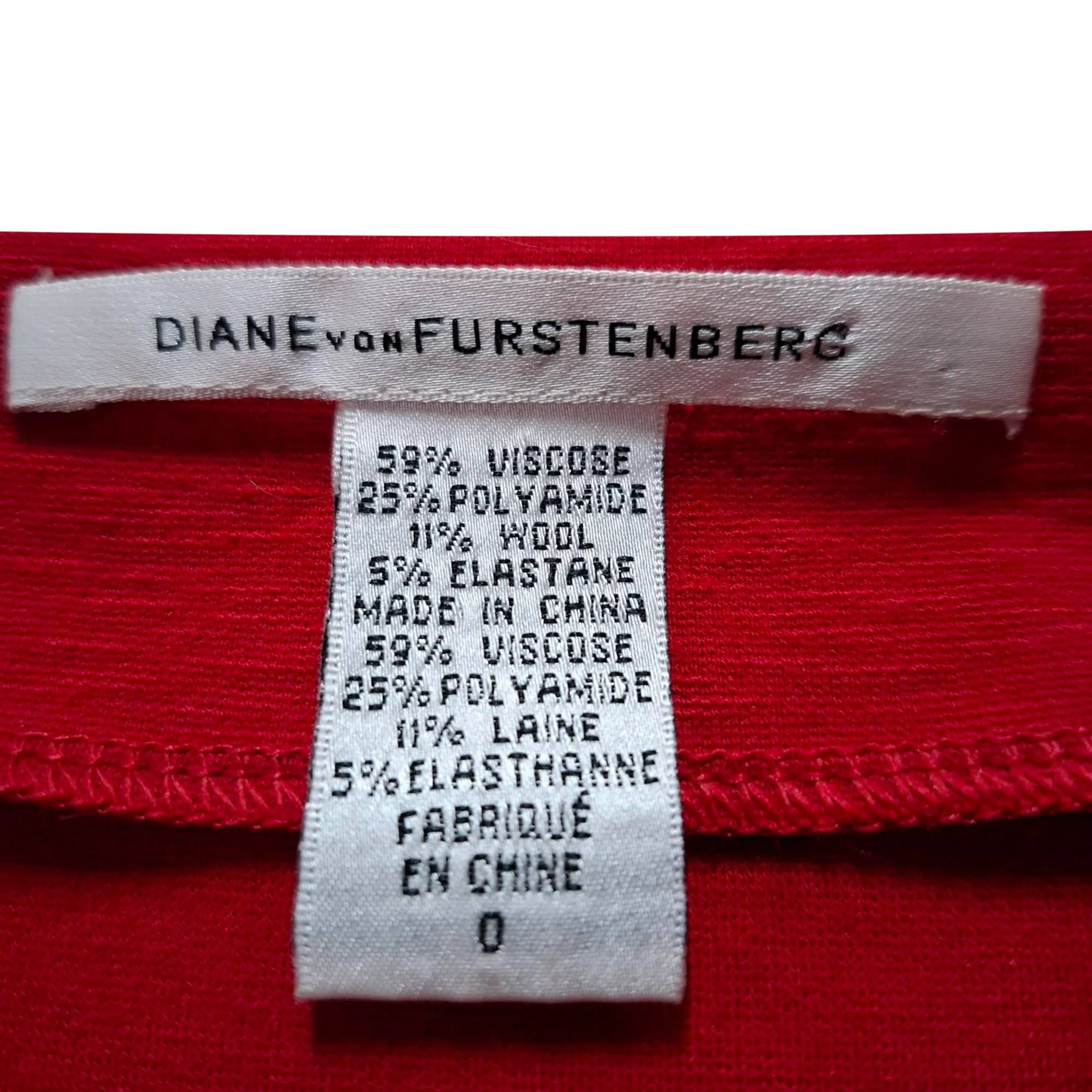 Women's Diane von Furstenberg V-Neck Sheath Dress in Red Viscose - Image 3