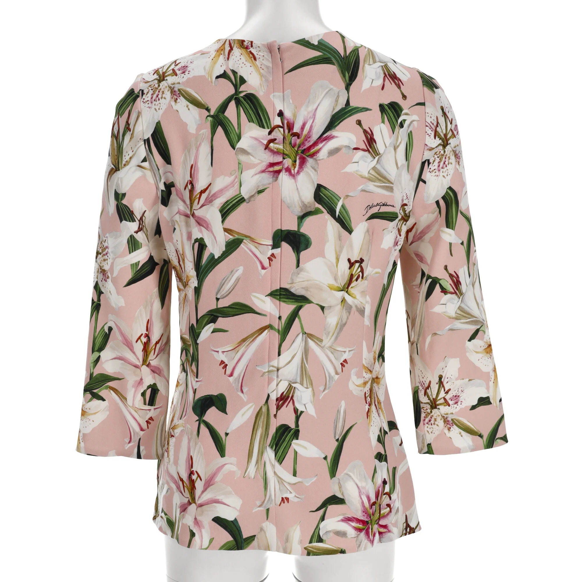 Women's Dolce & Gabbana Floral Print Blouse in Pink Viscose - Image 10
