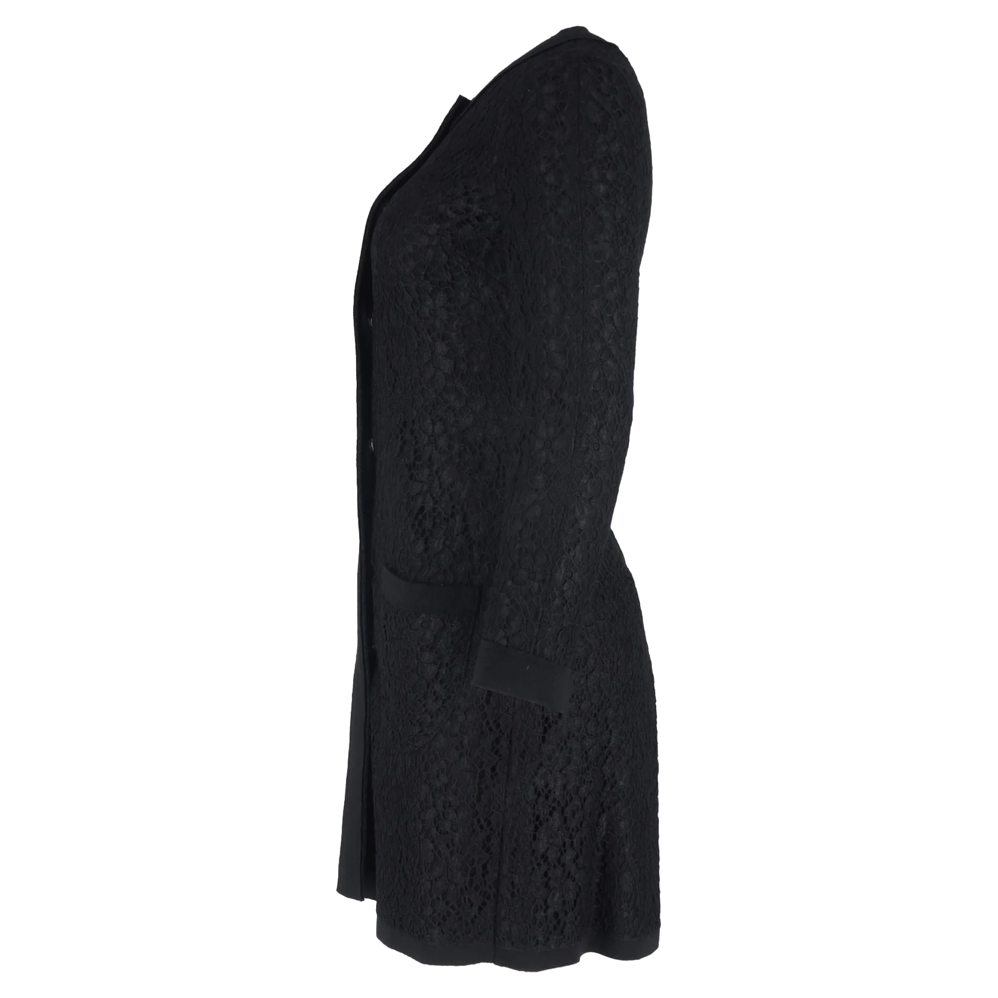 Women's Dolce & Gabbana Lace Coat in Black Polyamide - Image 2