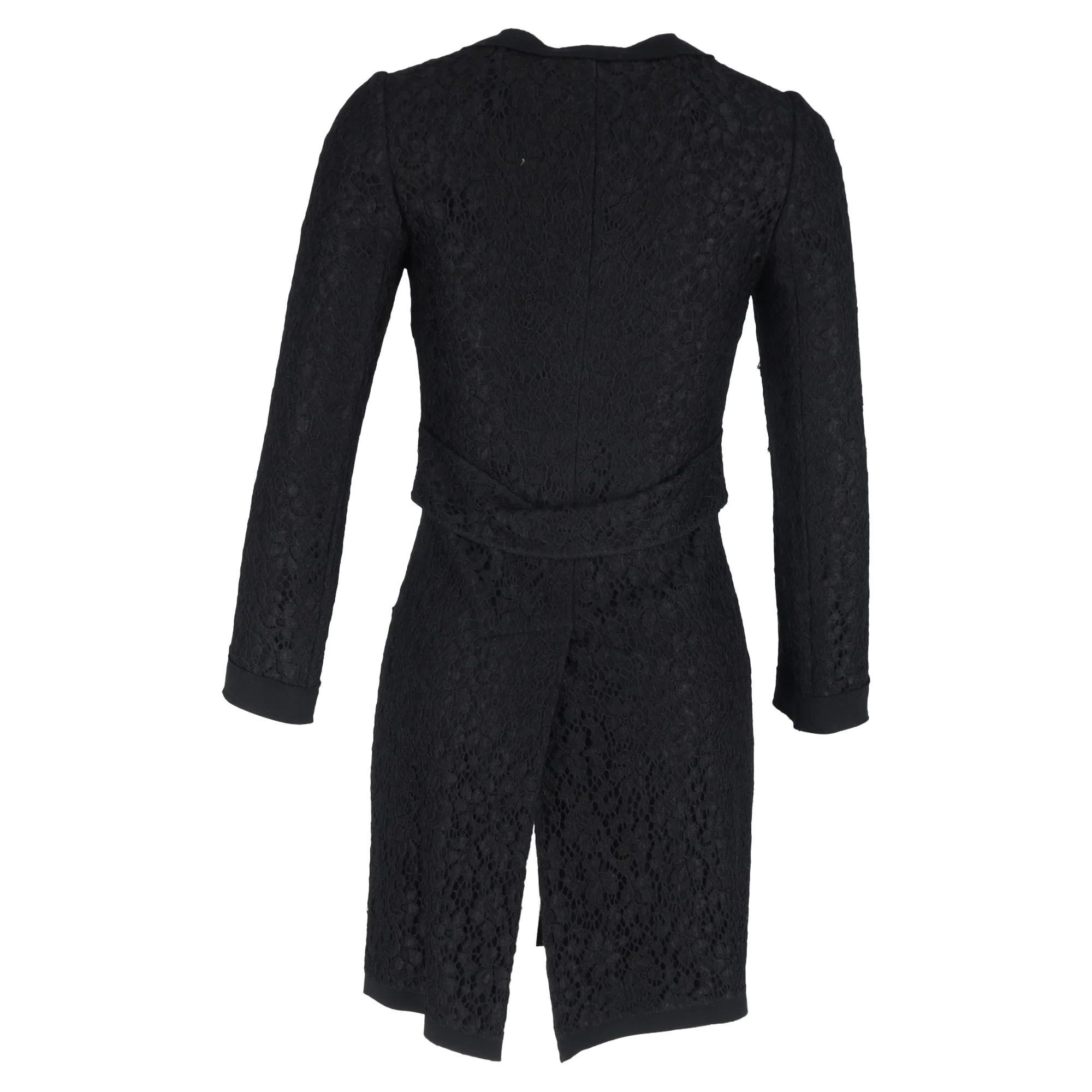 Women's Dolce & Gabbana Lace Coat in Black Polyamide - Image 3