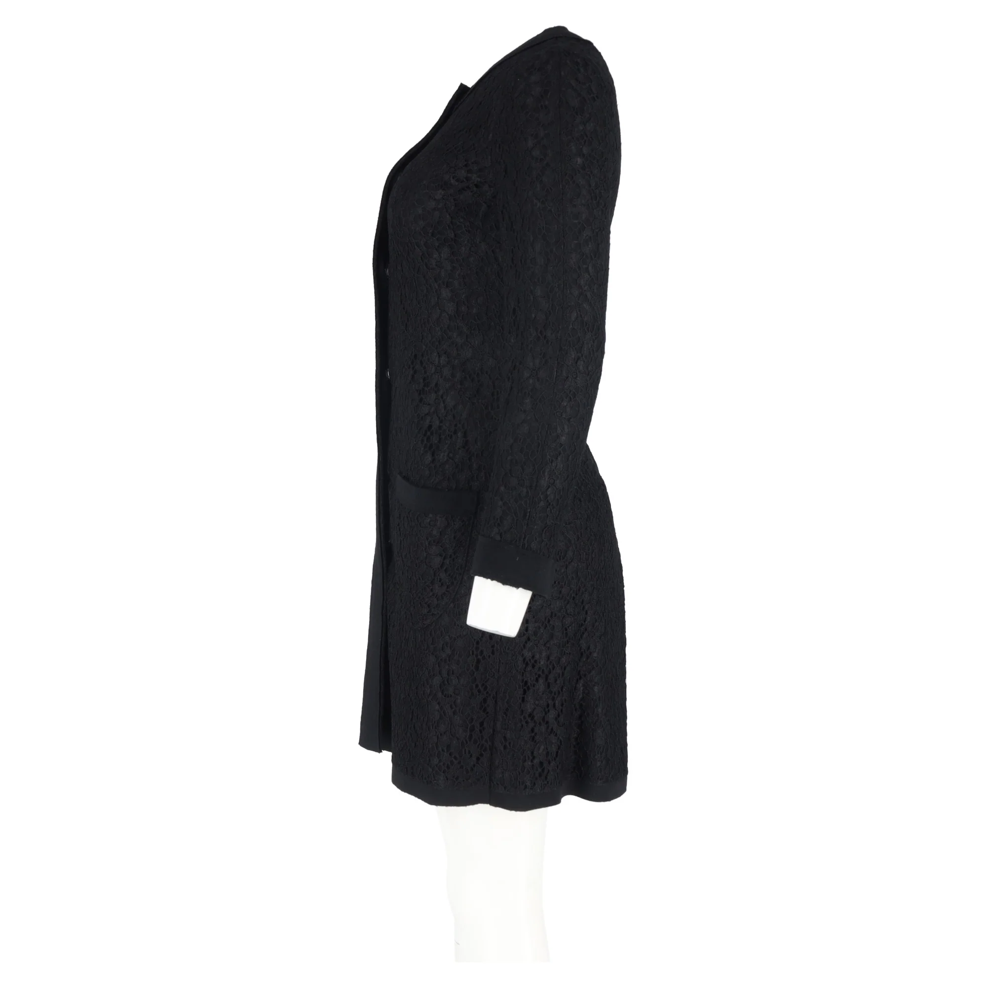 Women's Dolce & Gabbana Lace Coat in Black Polyamide - Image 5