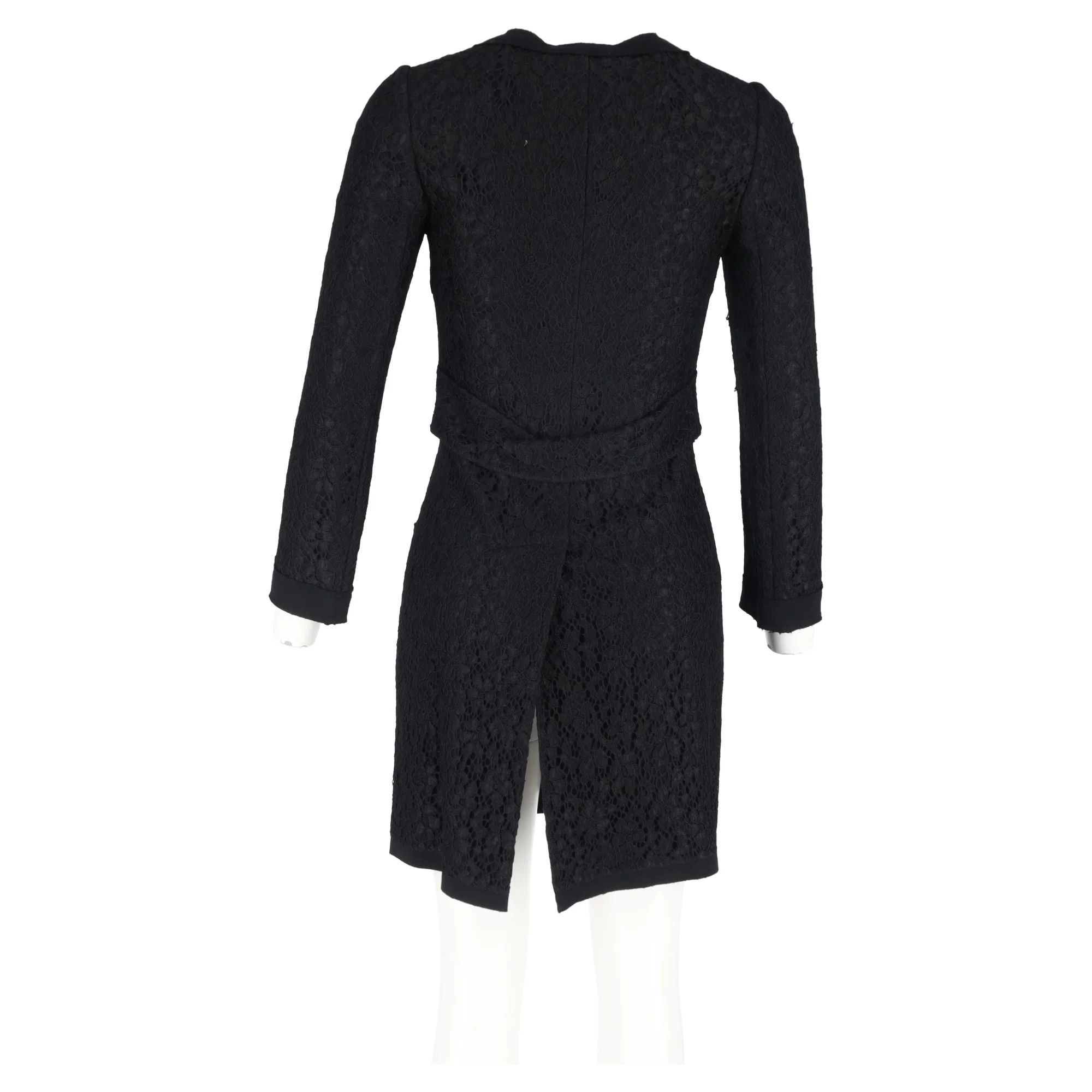 Women's Dolce & Gabbana Lace Coat in Black Polyamide - Image 6