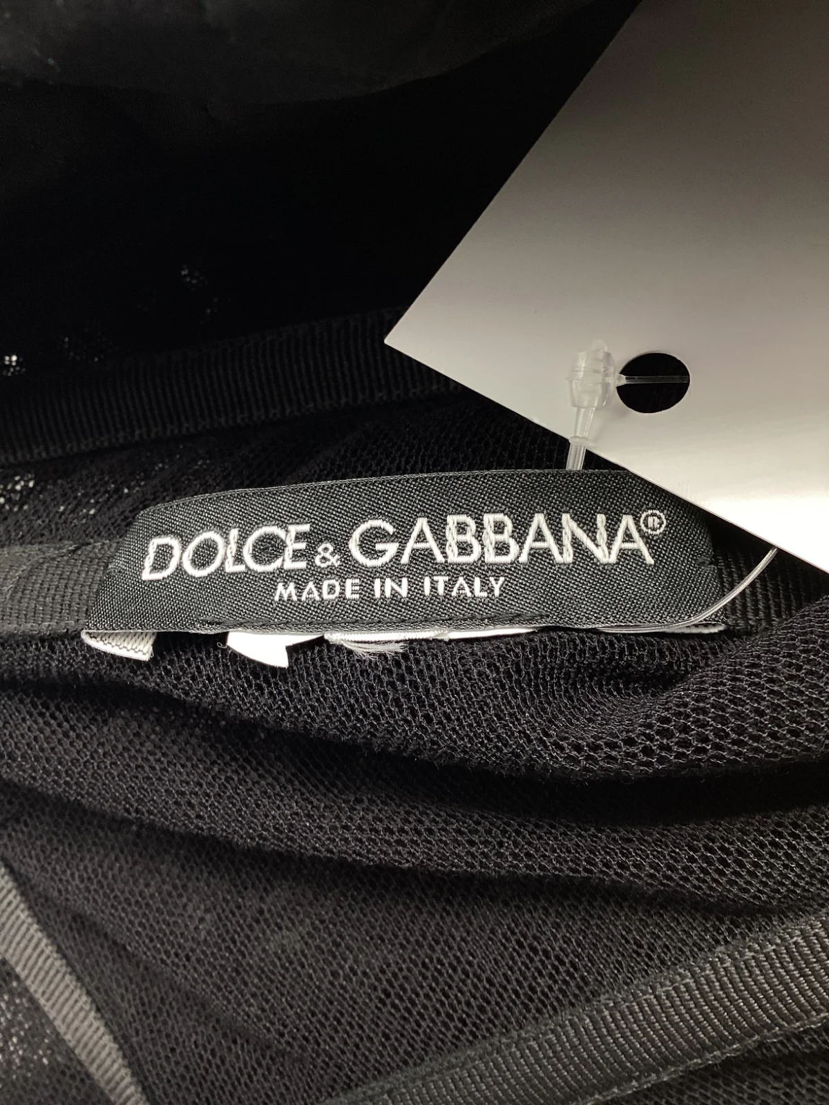 Women's Dolce & Gabbana Lace Strapless Mini Dress in Black Nylon - Image 8