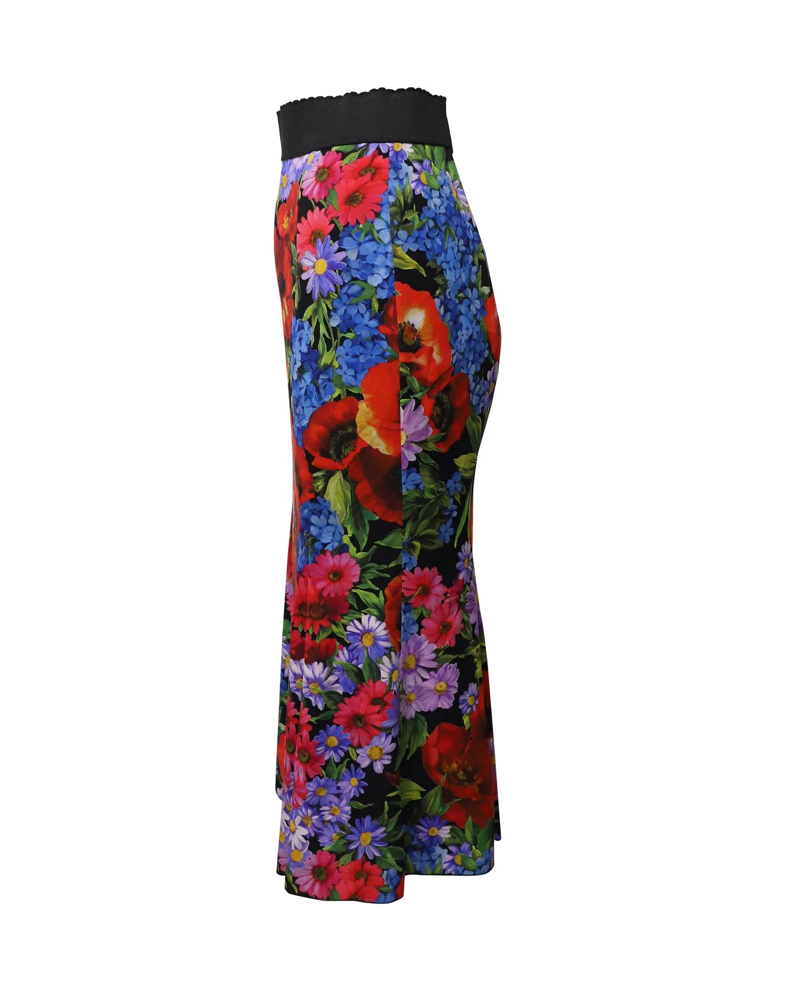 Women's Dolce & Gabbana Midi Skirt in Floral Print Silk - Image 2