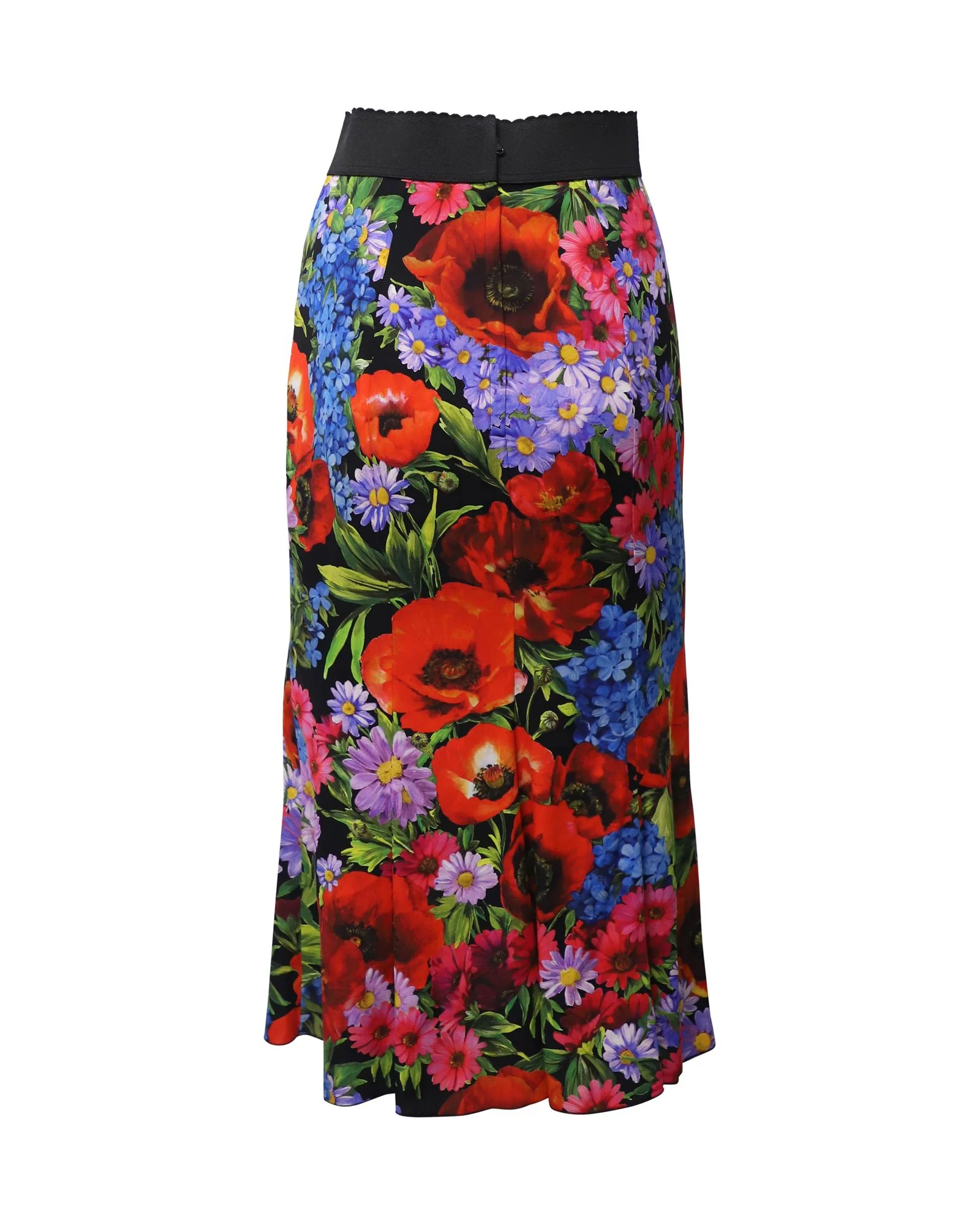 Women's Dolce & Gabbana Midi Skirt in Floral Print Silk - Image 3
