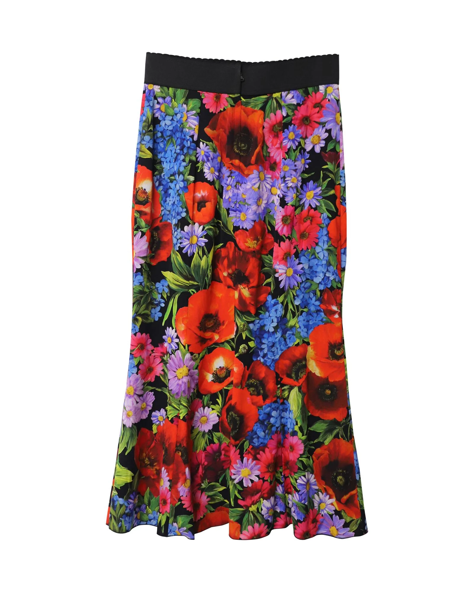 Women's Dolce & Gabbana Midi Skirt in Floral Print Silk - Image 4