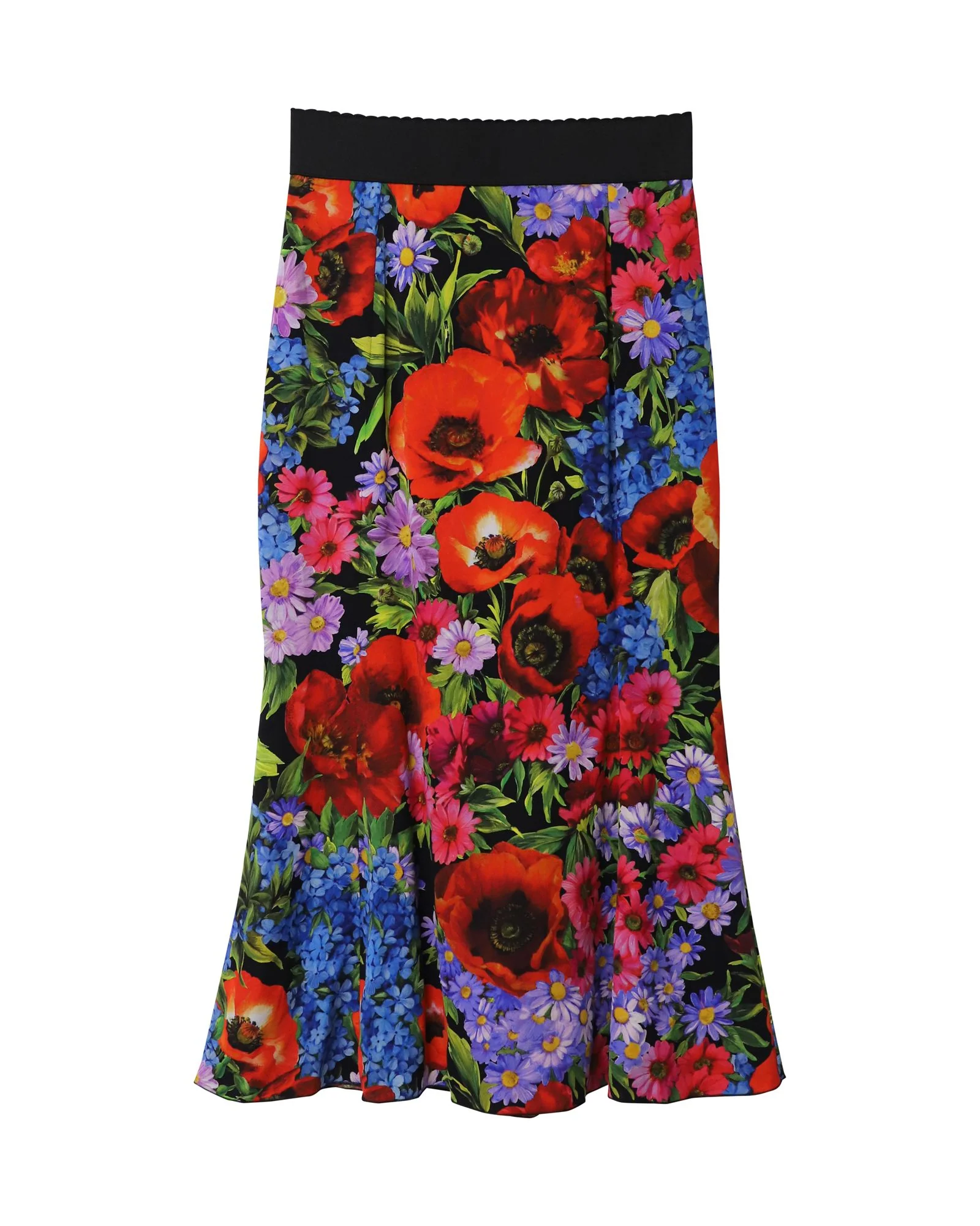 Women's Dolce & Gabbana Midi Skirt in Floral Print Silk - Image 5