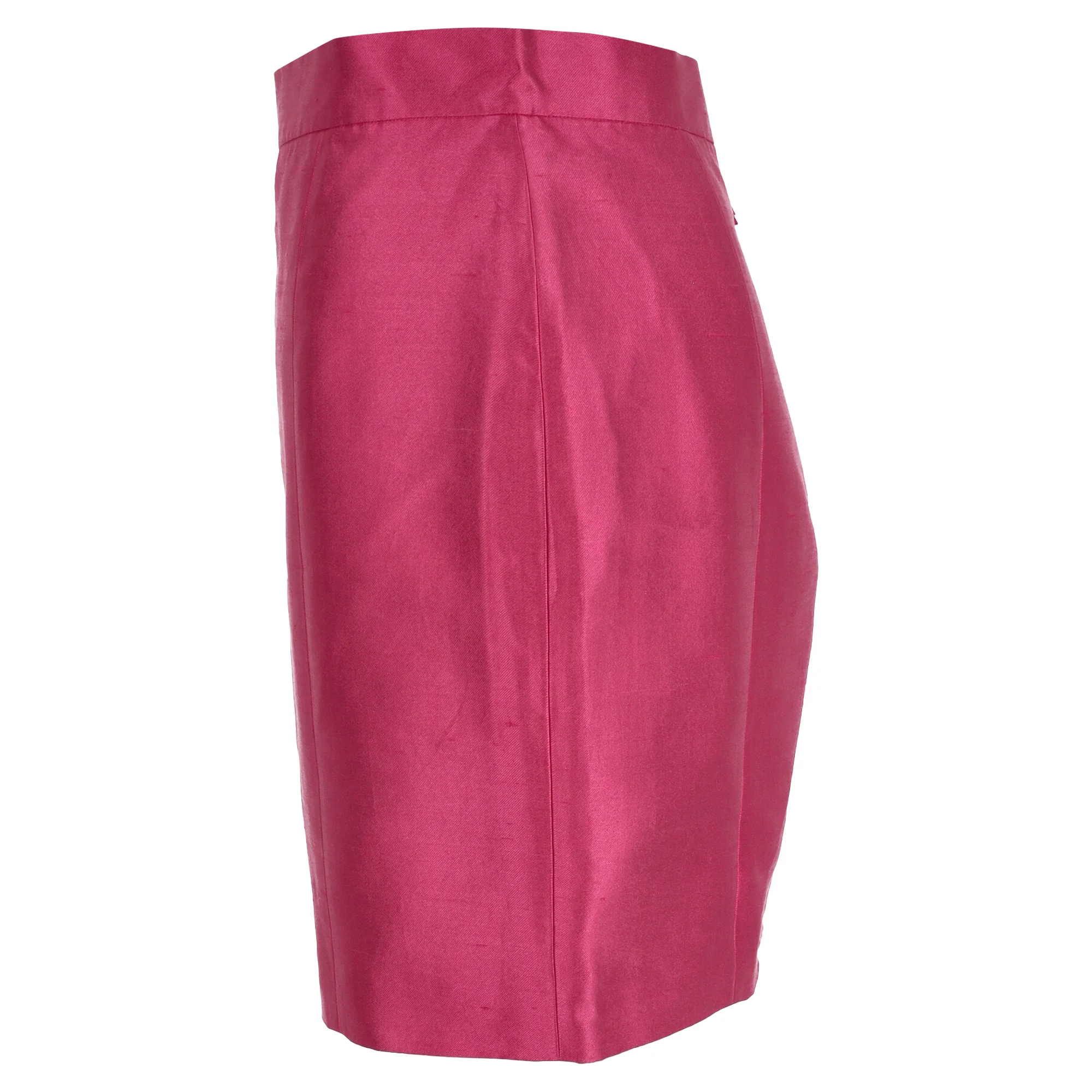 Women's  Dolce & Gabbana Pencil Mini Skirt in Pink Silk - Image 2