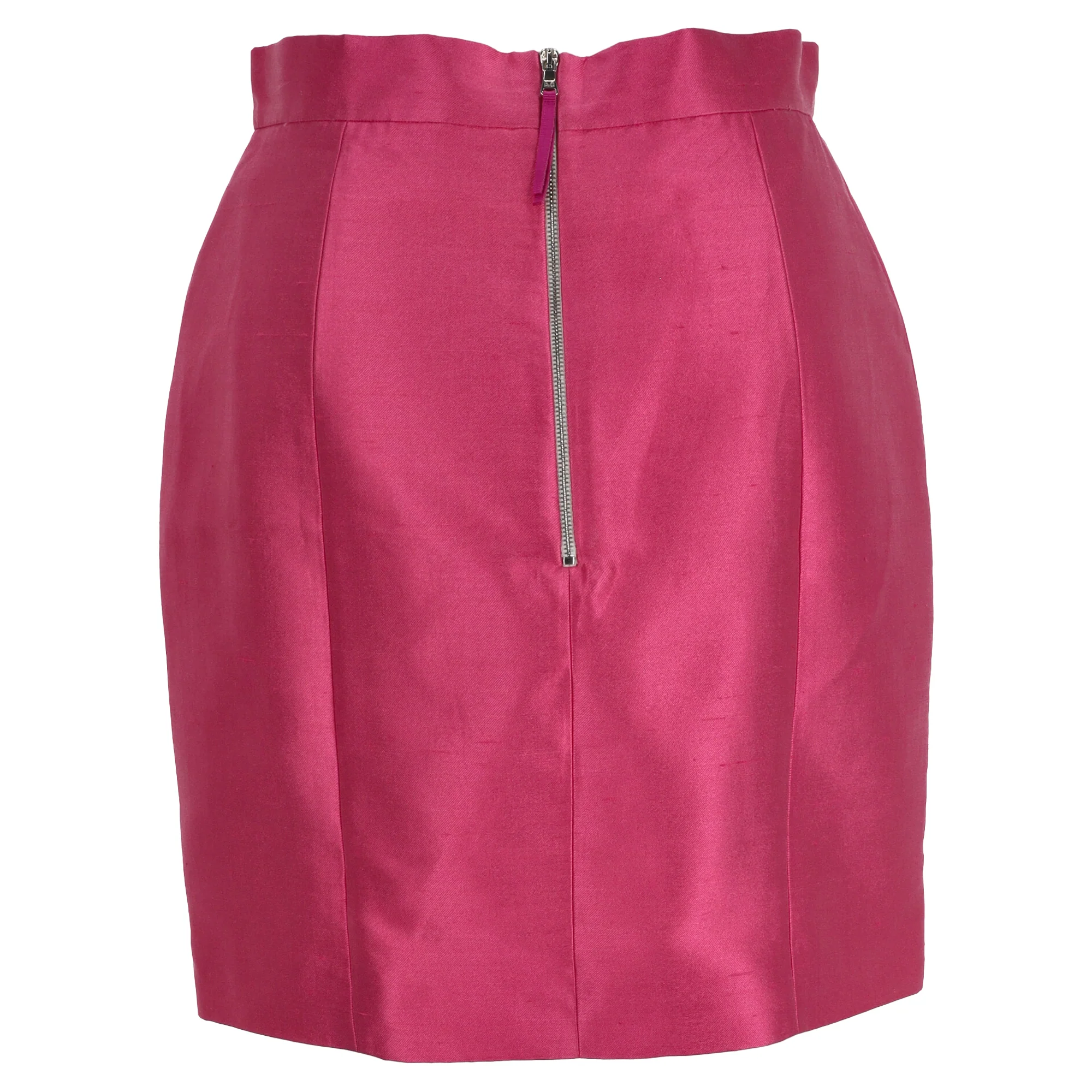 Women's  Dolce & Gabbana Pencil Mini Skirt in Pink Silk - Image 3