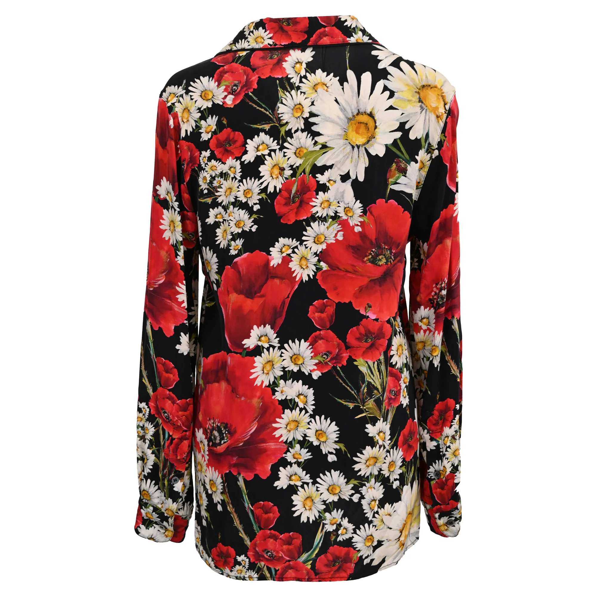 Women's Dolce & Gabbana Pyjama Shirt in Floral Print Silk - Image 3