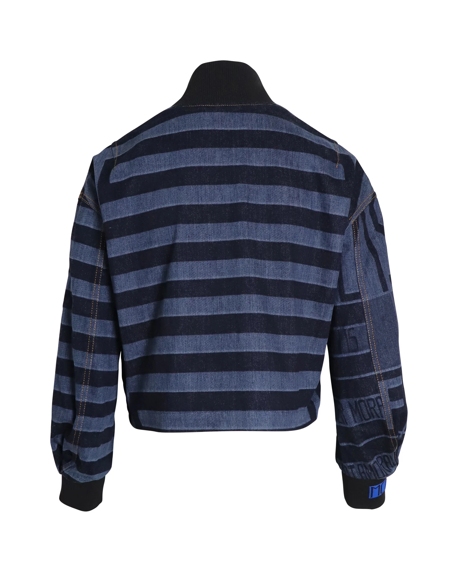 Women's Fendi Denim Bomber Jacket in Blue Cotton Denim - Image 3