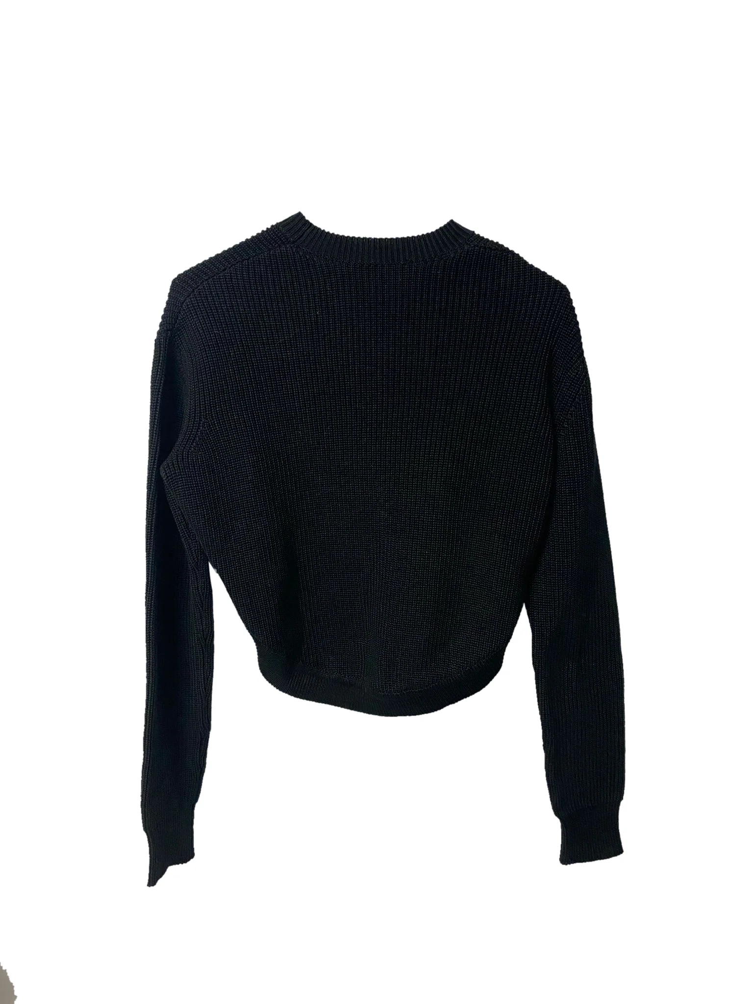 Women's Givenchy Cropped Sweater in Black Cotton - Image 5
