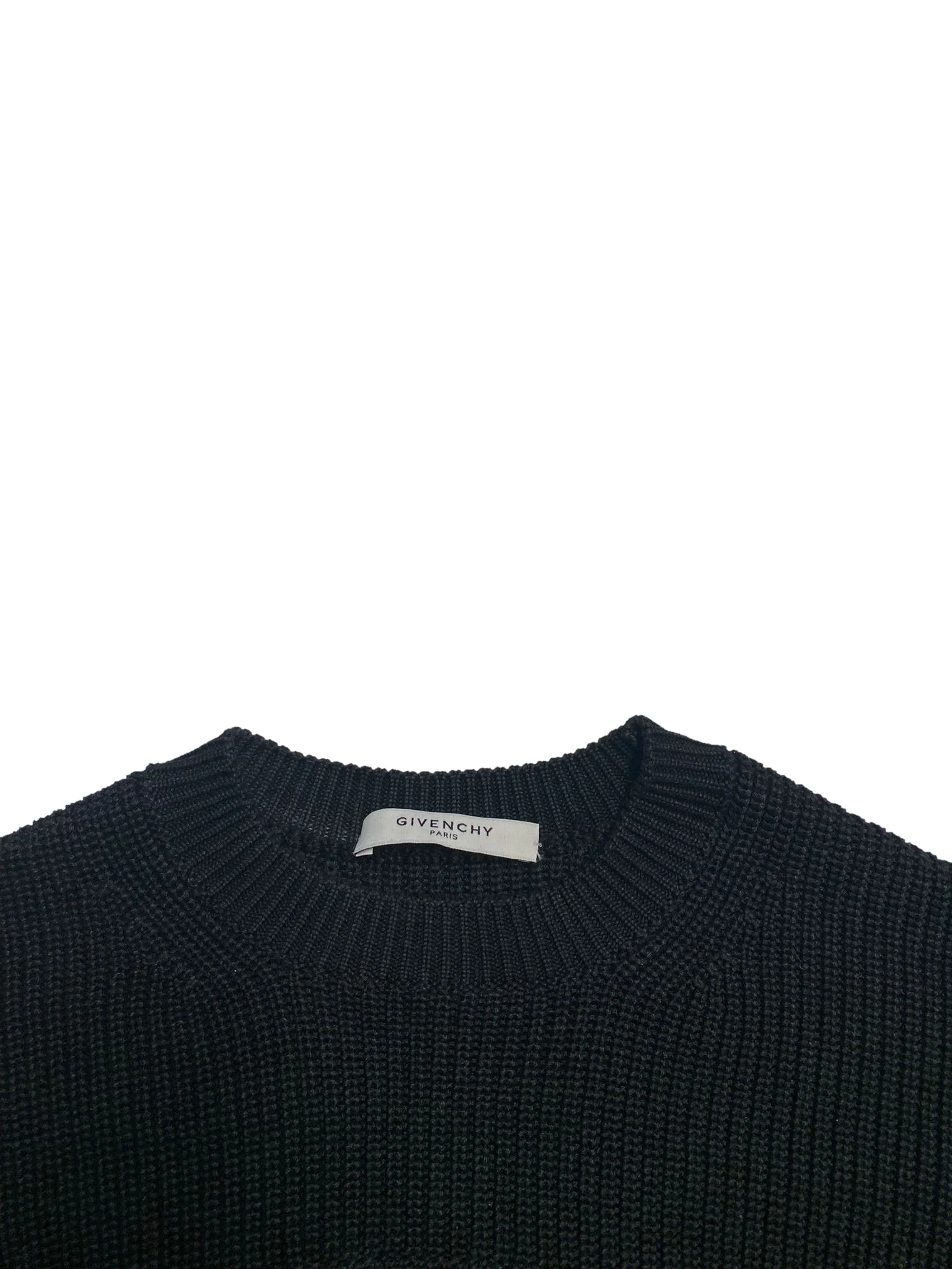 Women's Givenchy Cropped Sweater in Black Cotton - Image 6