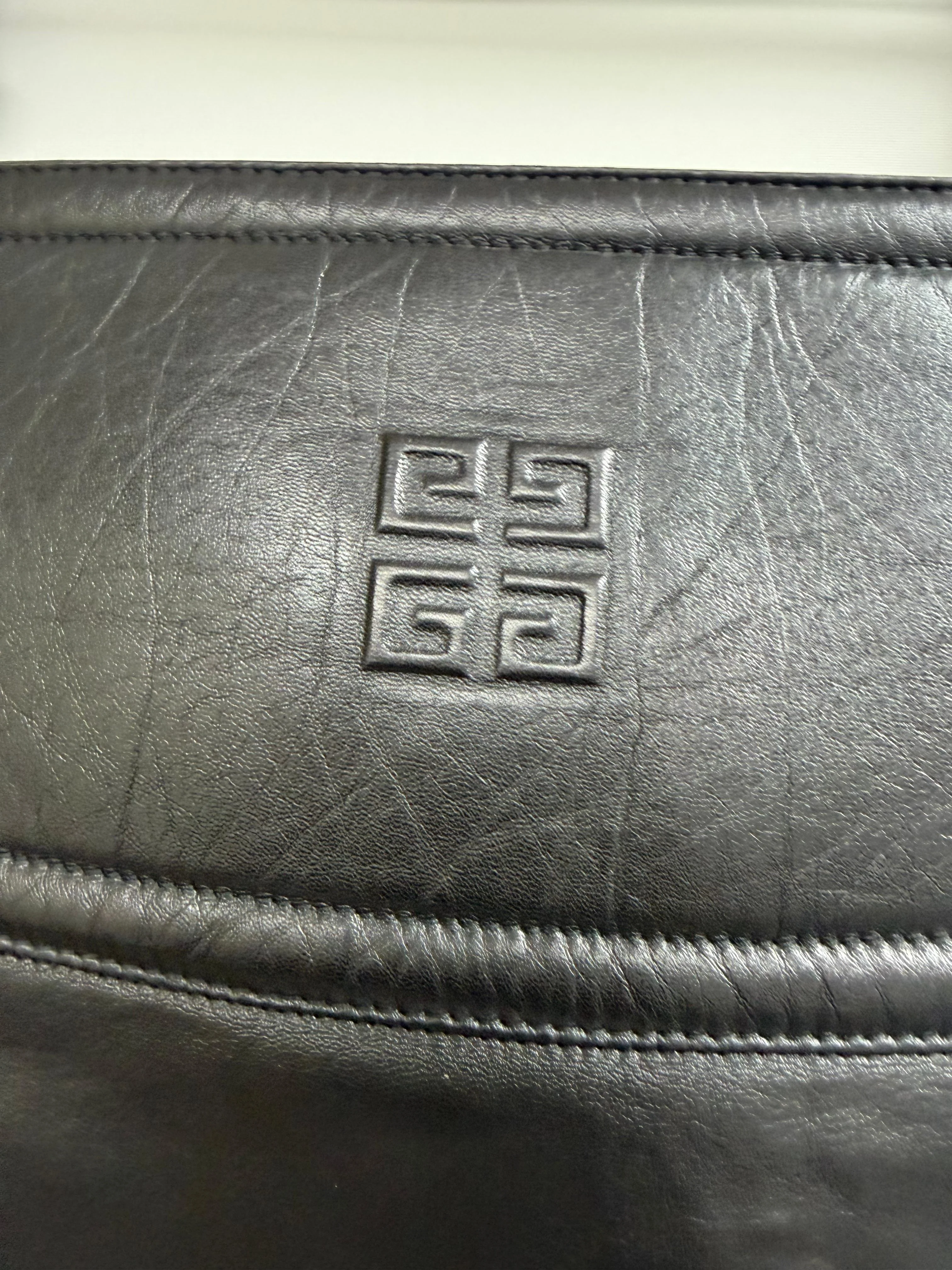 Women's Givenchy Cutout Embossed Skirt in Black Leather - Image 7