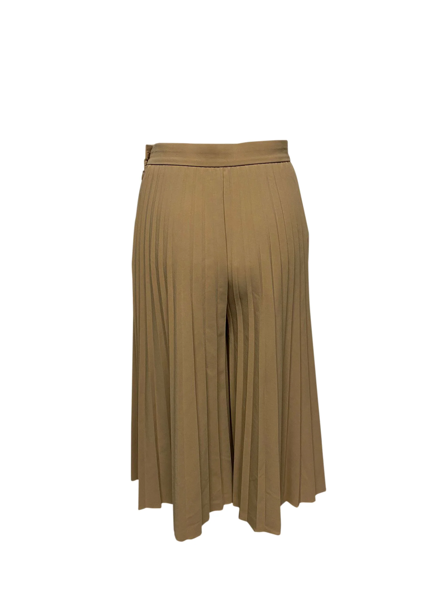 Women's Givenchy Pleated Palazzo Pants in Beige Polyester - Image 3