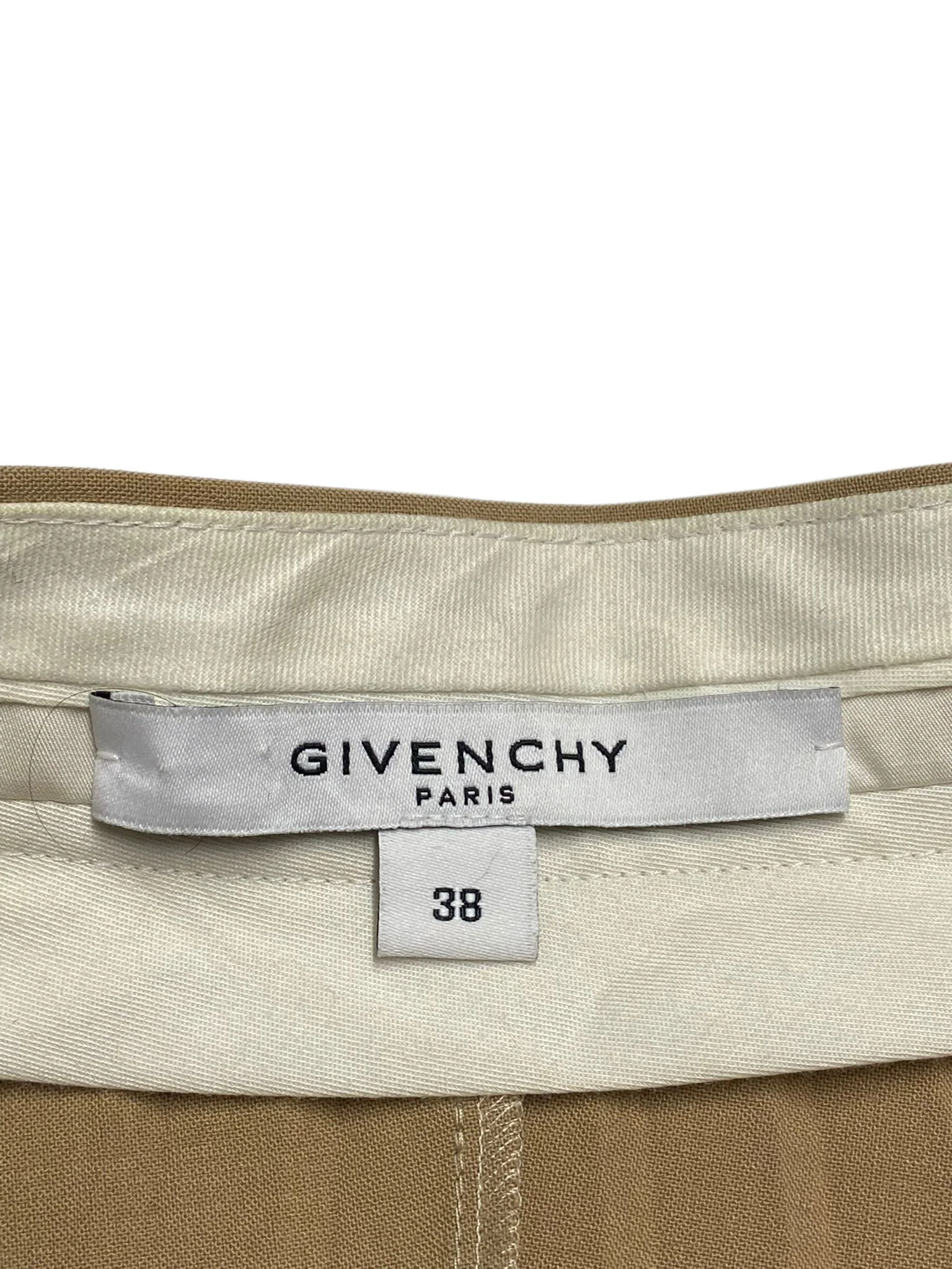 Women's Givenchy Pleated Palazzo Pants in Beige Polyester - Image 7
