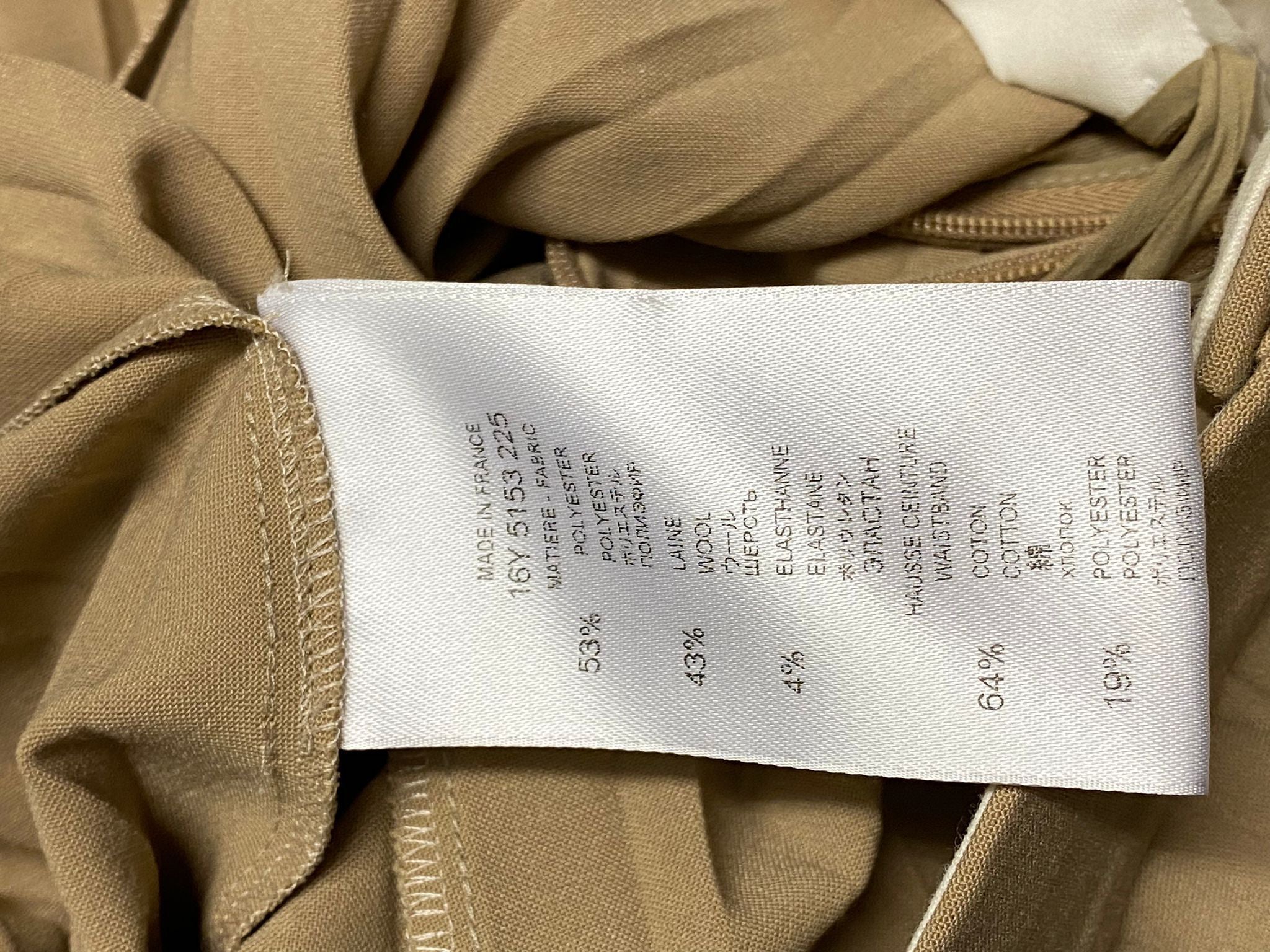 Women's Givenchy Pleated Palazzo Pants in Beige Polyester - Image 9