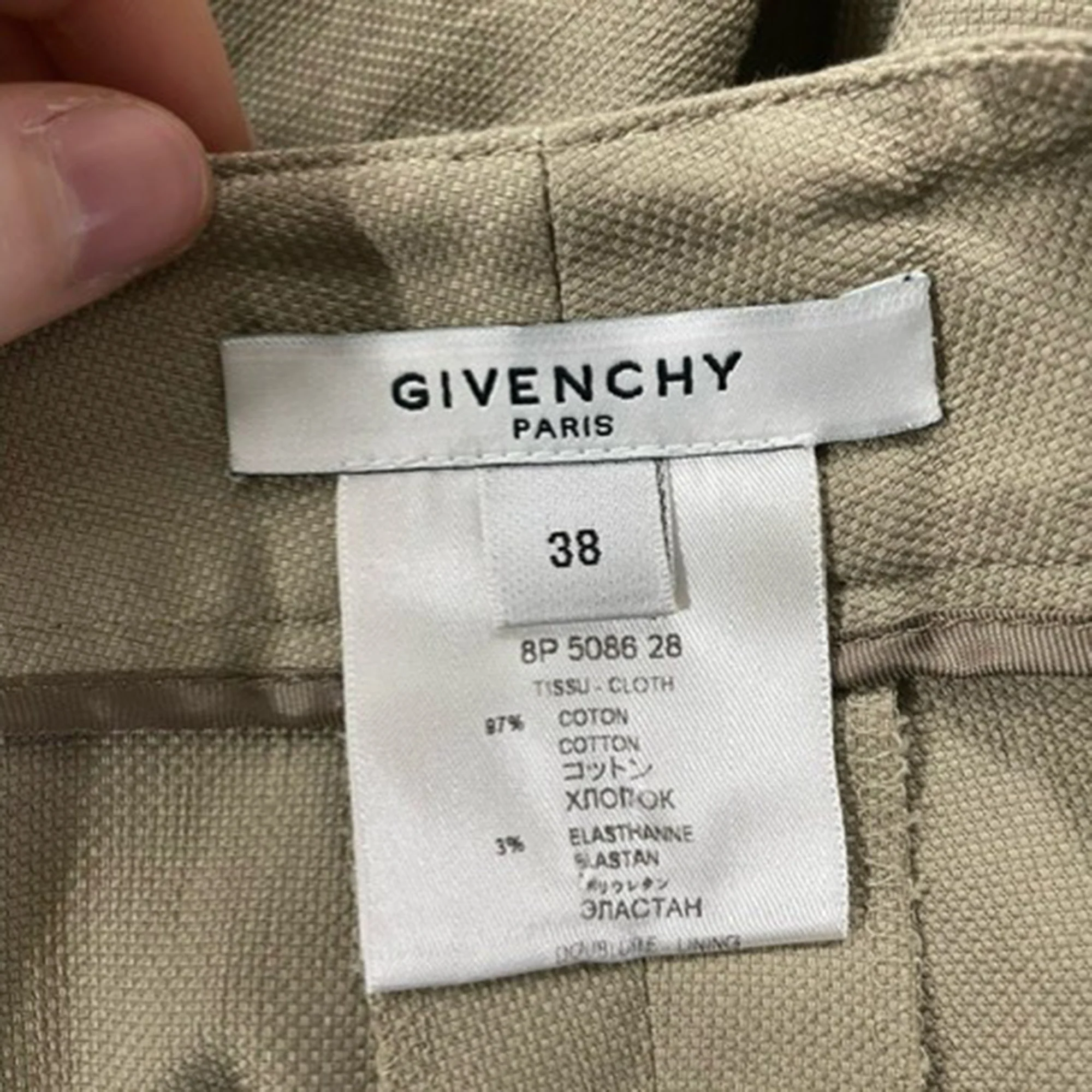 Women's Givenchy Straight Leg Trousers in Beige Cotton - Image 3