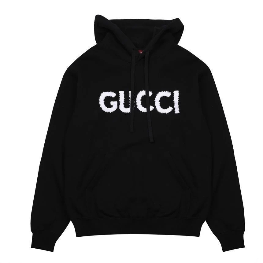 Men's Embroidered Detail Cotton Jersey Hoodie Sweatshirt - Image 2