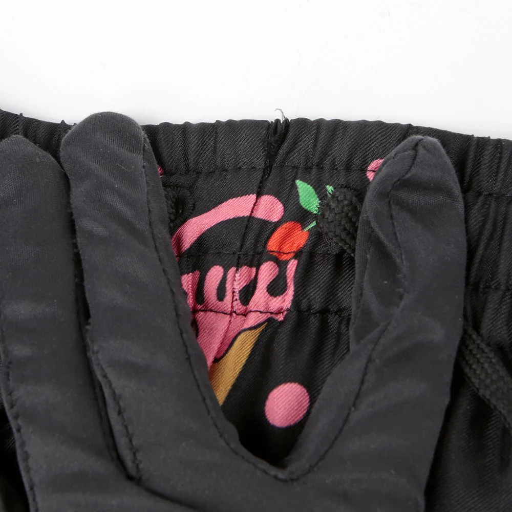 Women's Creamy Ice Cream Print Twill Silk Short Pants Xxs - Image 4