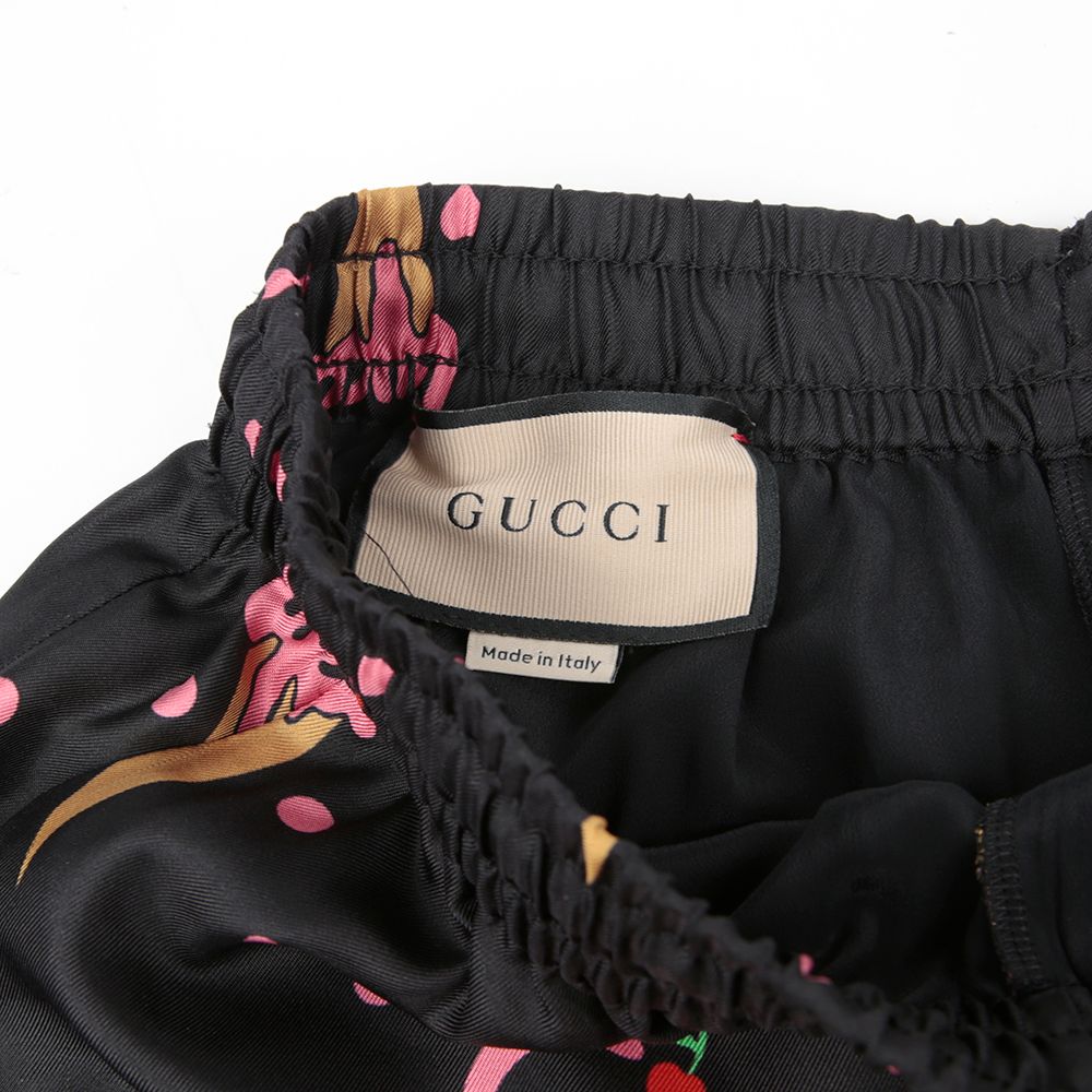 Women's Creamy Ice Cream Print Twill Silk Short Pants Xxs - Image 7