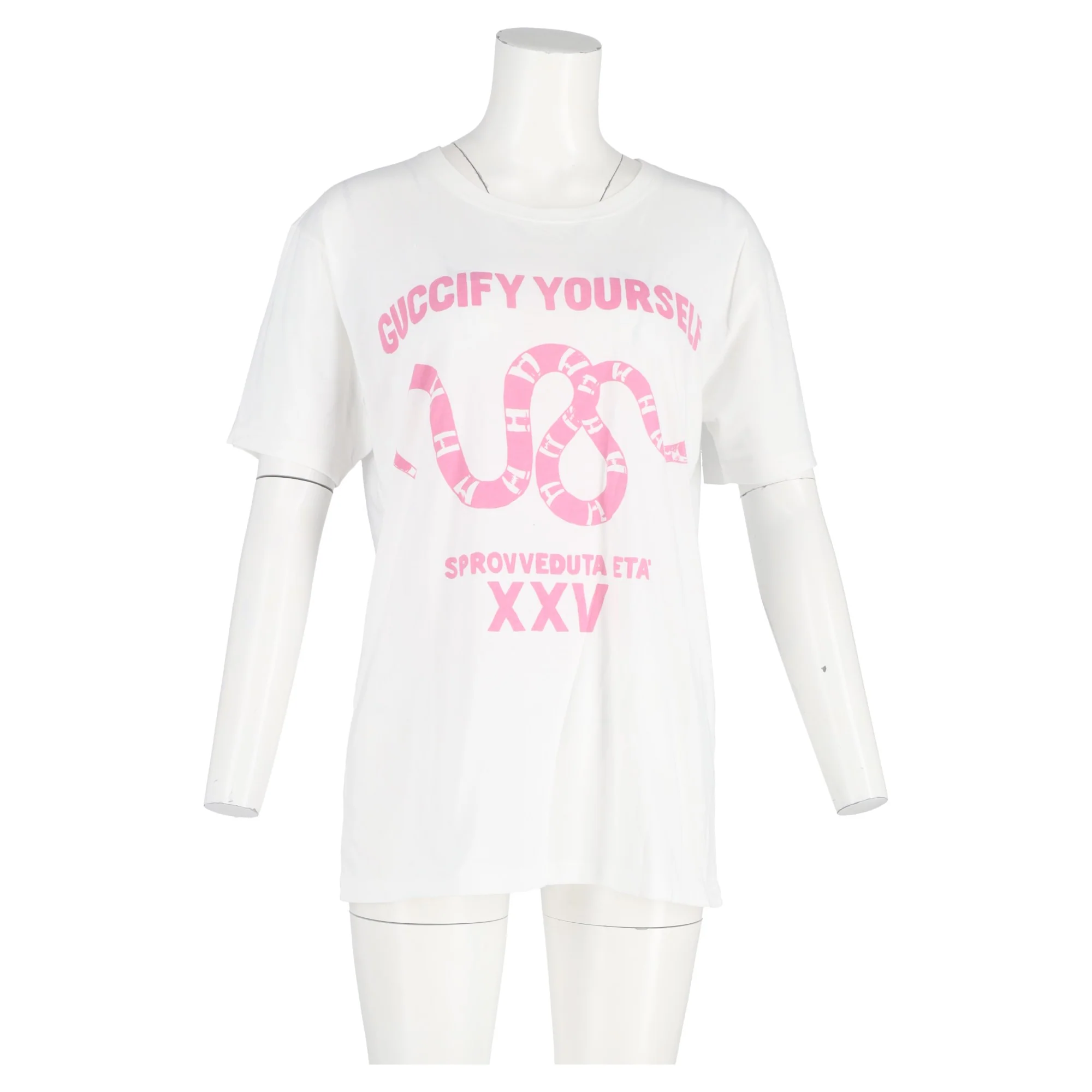 Women's Gucci Guccify Yourself T-Shirt in White Cotton - Image 4