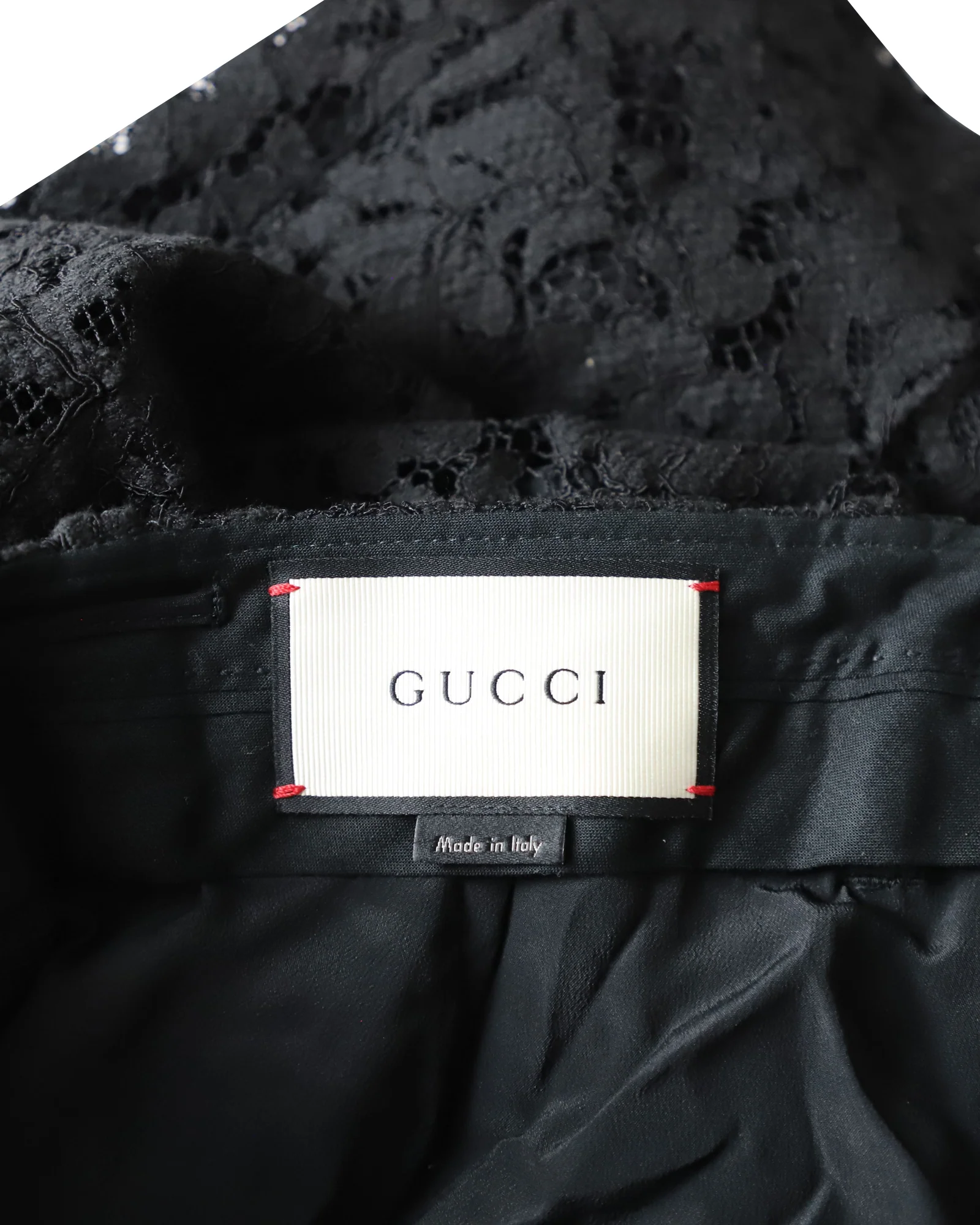 Women's Gucci Lace Flared Pants in Black Cotton - Image 3