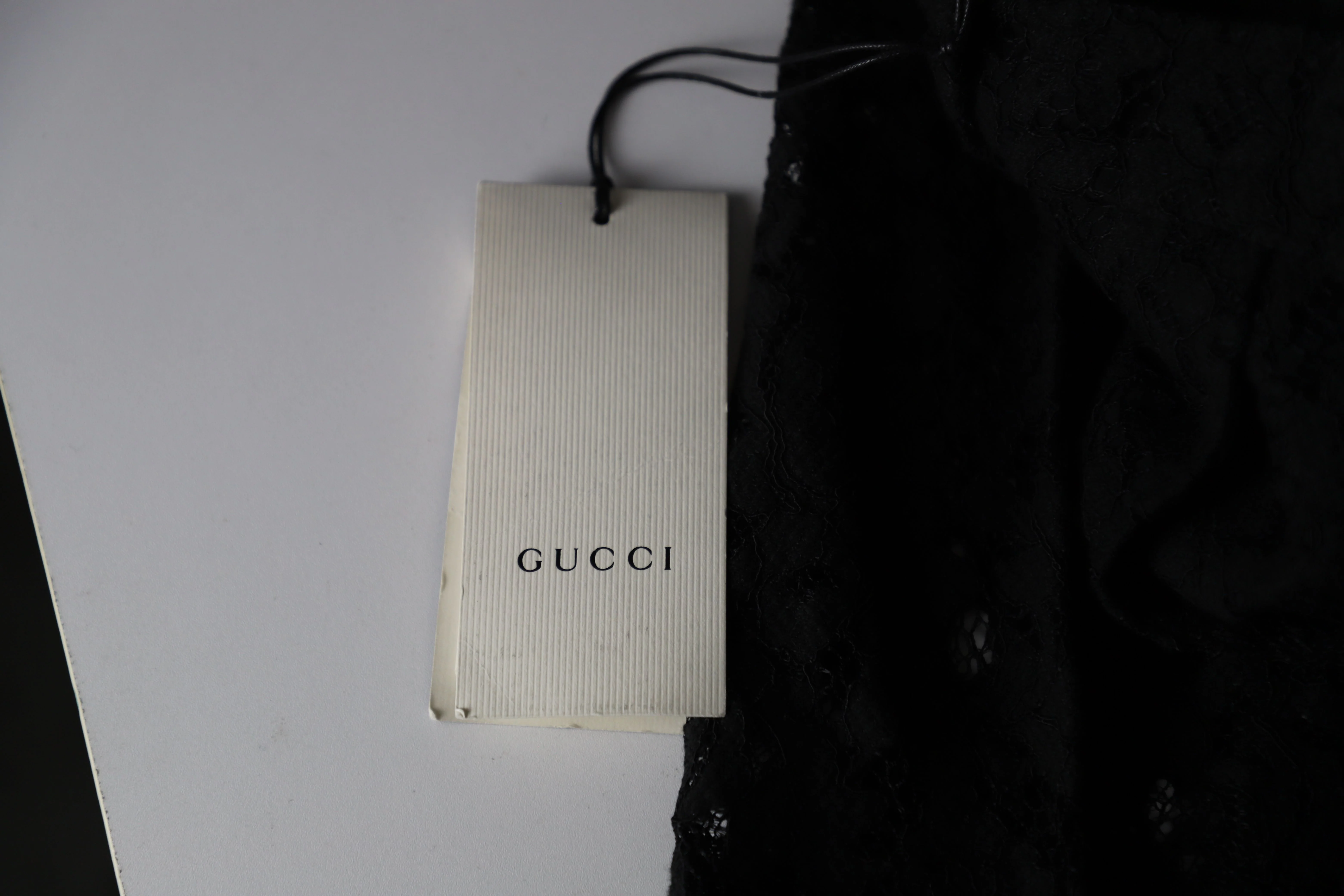 Women's Gucci Lace Flared Pants in Black Cotton - Image 9
