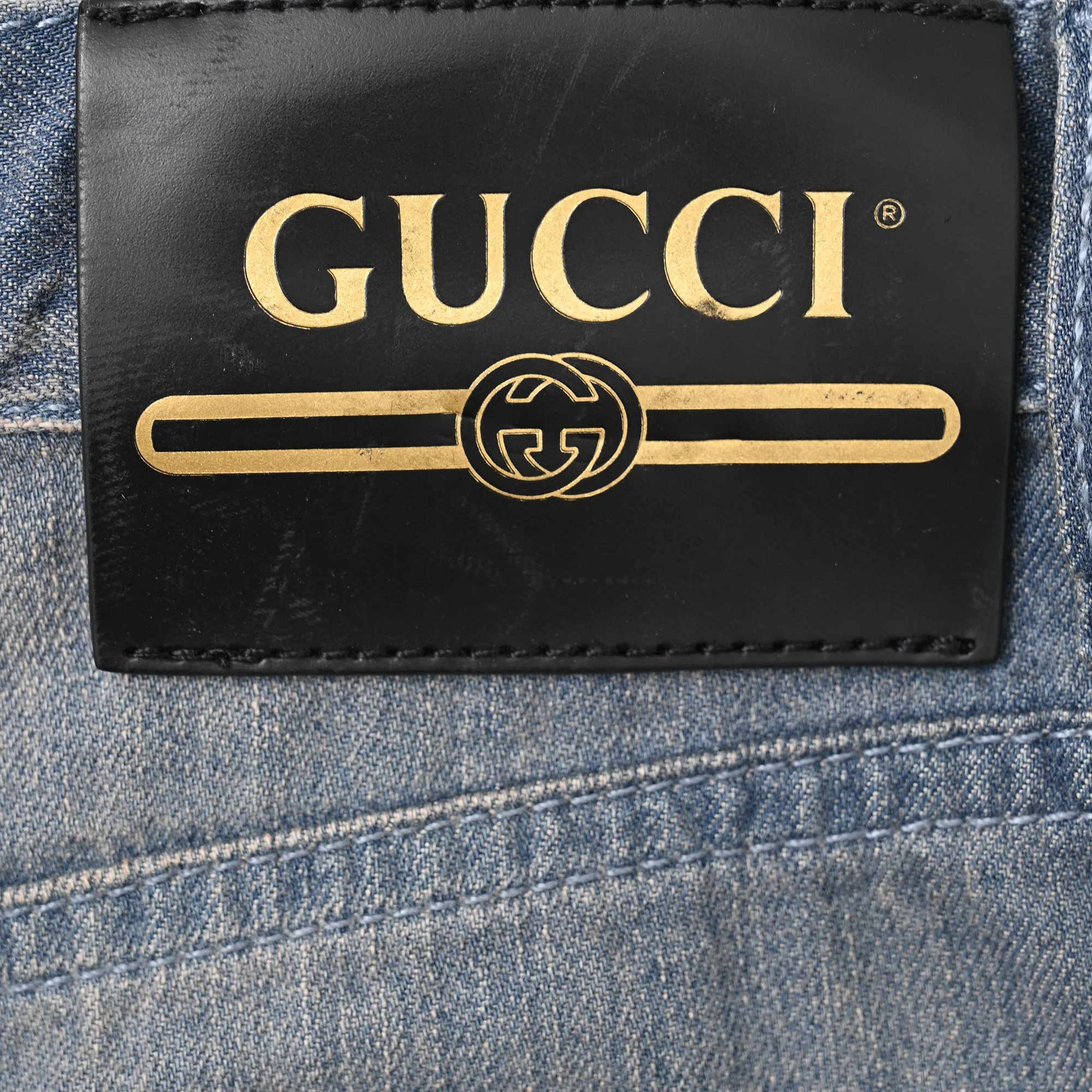 Women's  Gucci Washed Bell-Bottom Jeans in Blue Cotton - Image 10