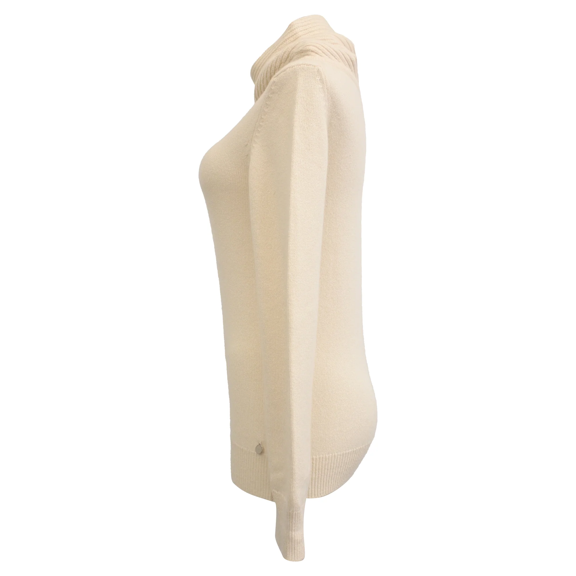 Women's  Hermès Knitted Turtleneck Sweater in Cream Cashmere - Image 2