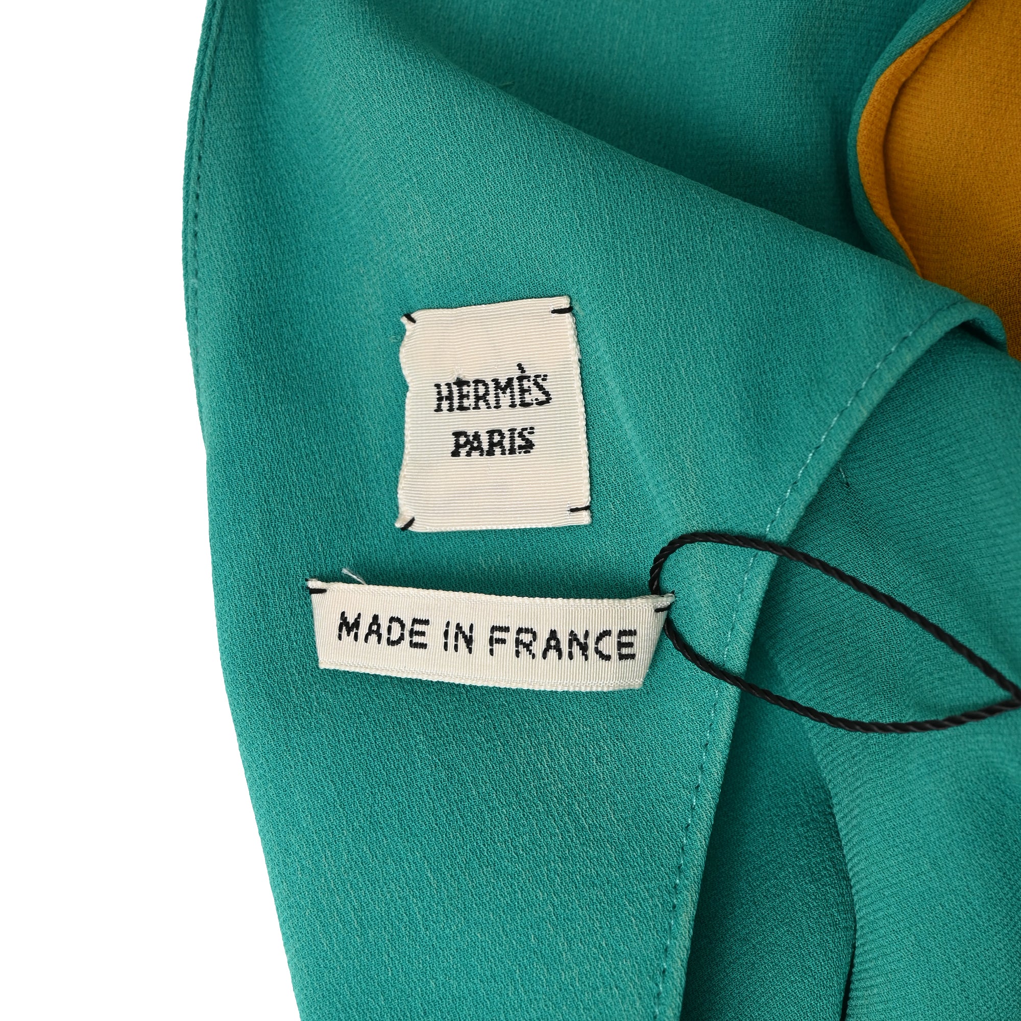 Women's Hermès Wrap Knee Length Dress in Turquoise Silk - Image 5