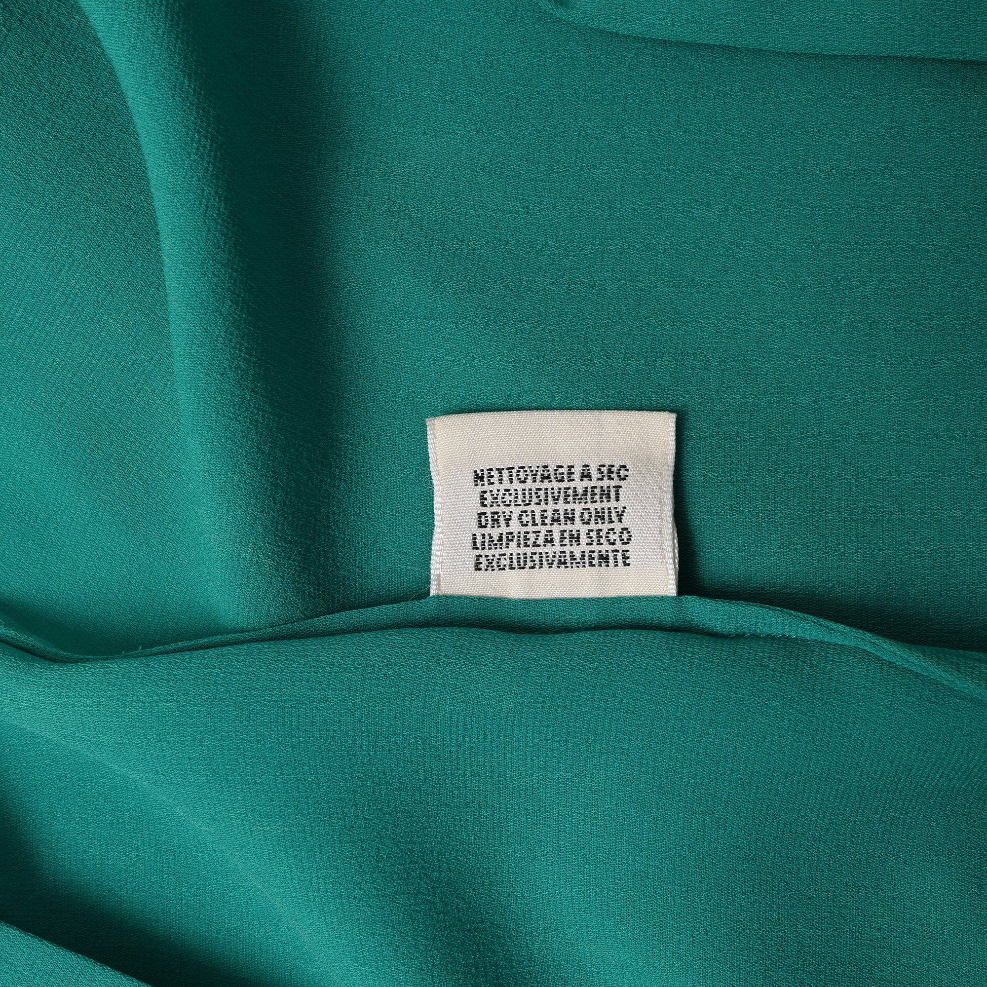 Women's Hermès Wrap Knee Length Dress in Turquoise Silk - Image 8