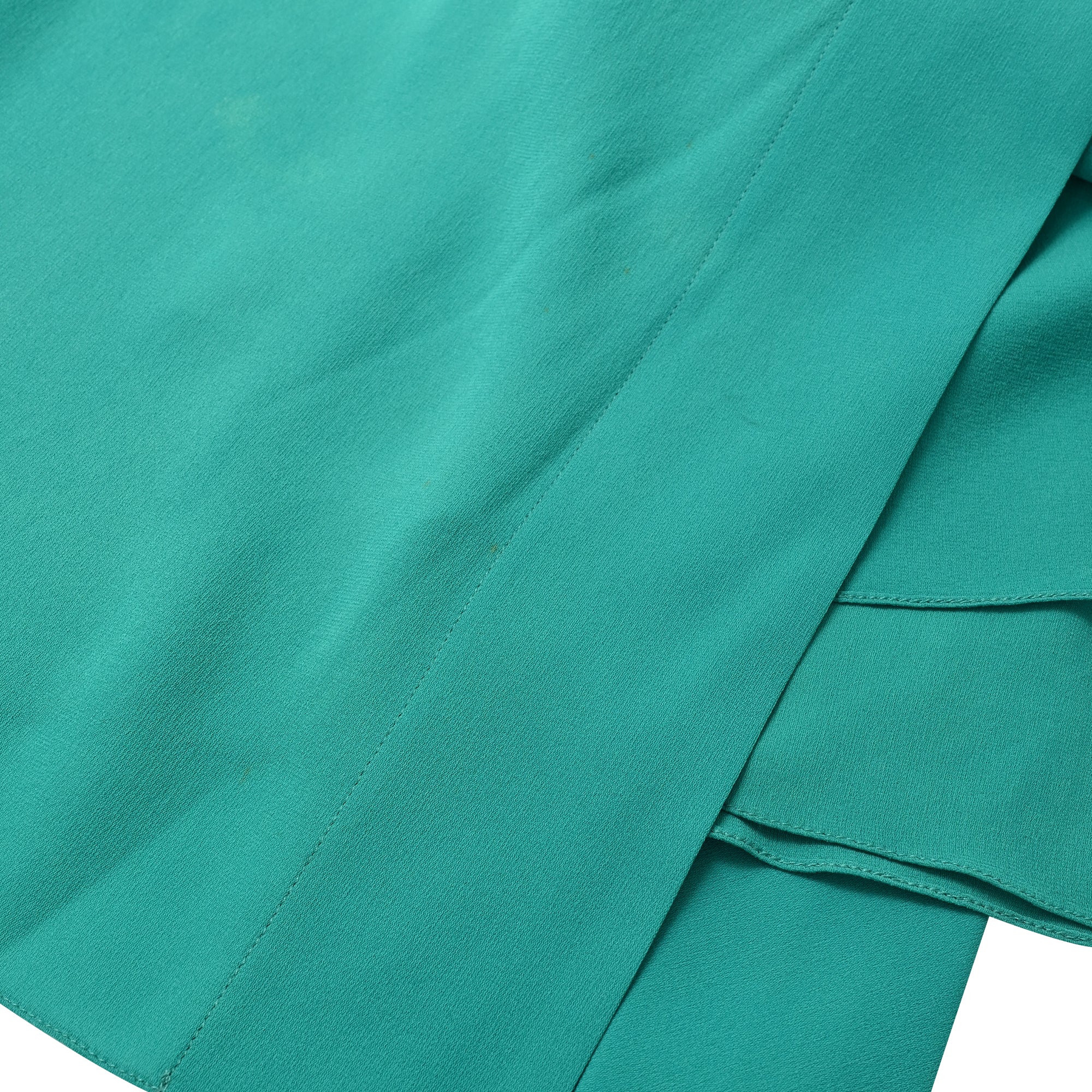 Women's Hermès Wrap Knee Length Dress in Turquoise Silk - Image 9