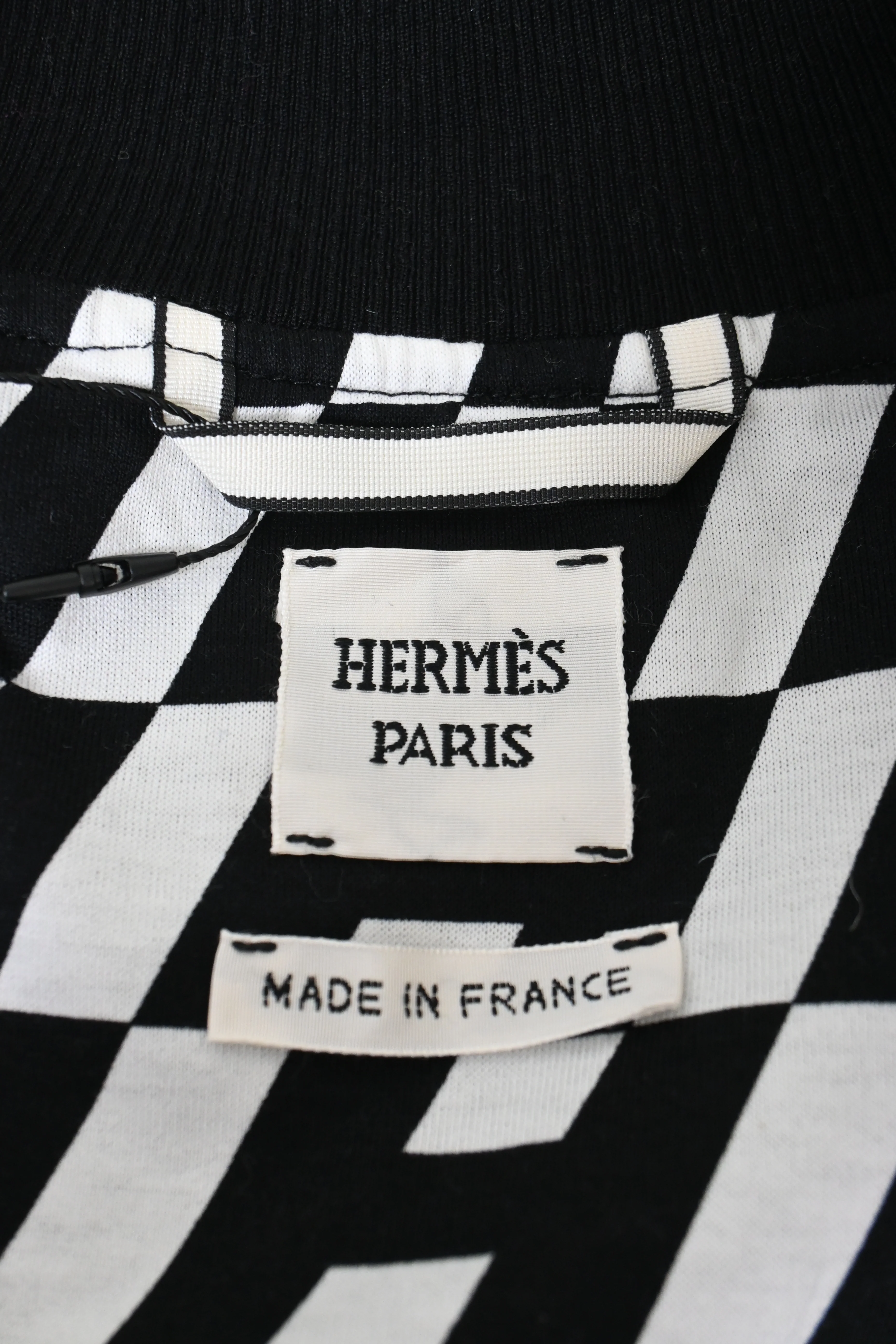 Women's Hermès Zip-Up Bomber Jacket in Black Cotton - Image 10