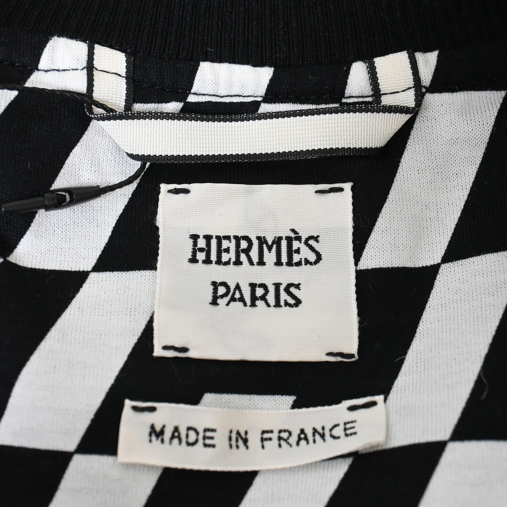 Women's Hermès Zip-Up Bomber Jacket in Black Cotton - Image 5