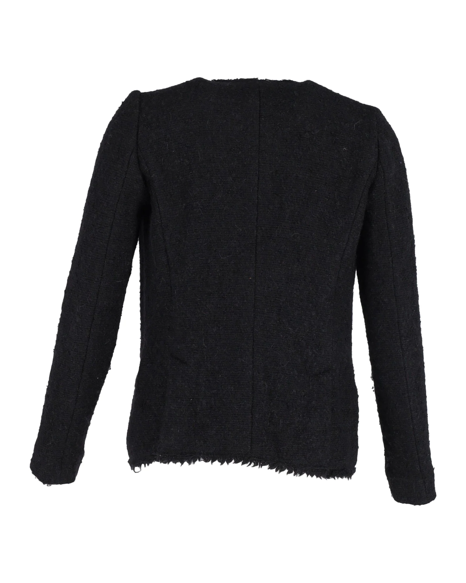 Women's Isabel Marant Open-Front Jacket in Black Wool - Image 3