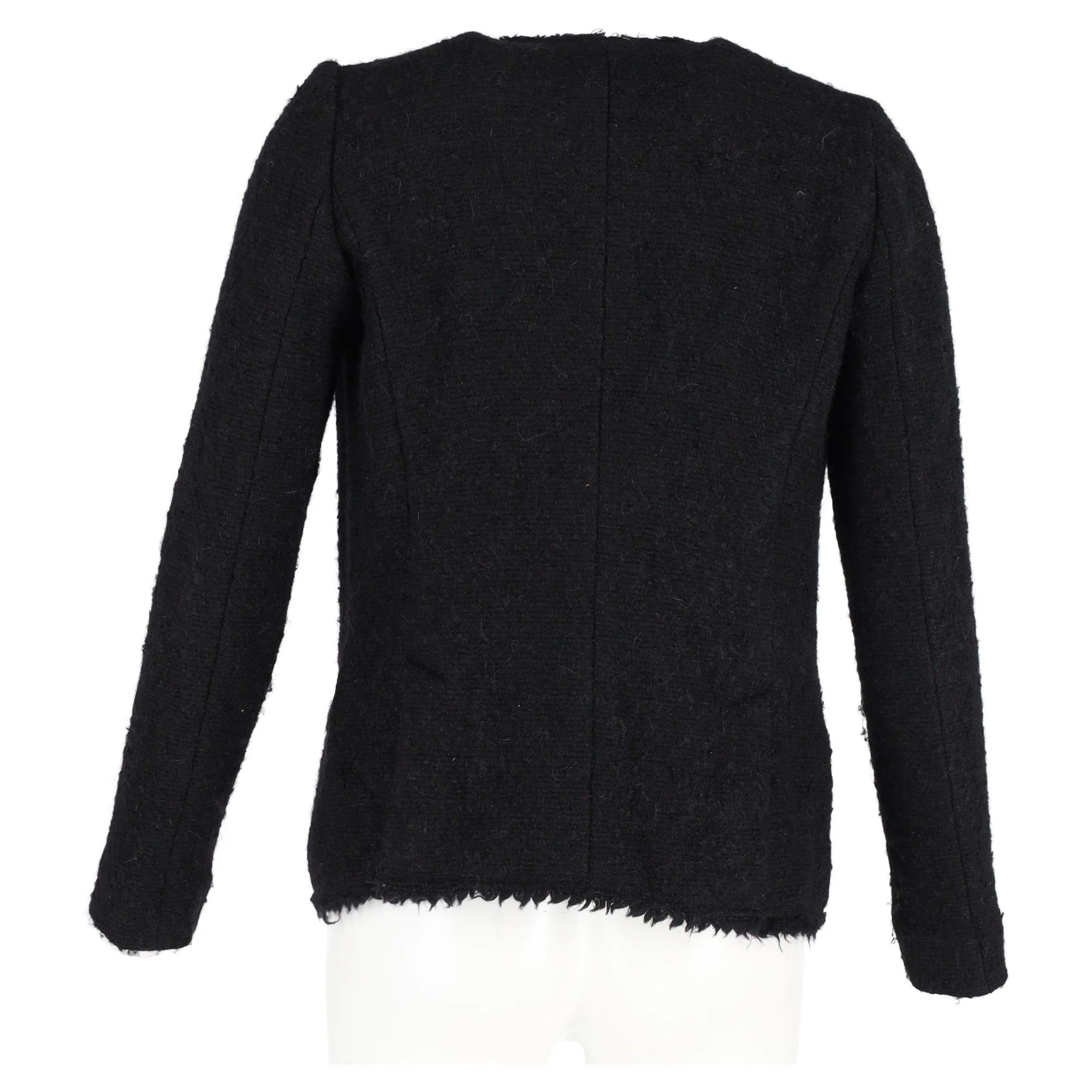 Women's Isabel Marant Open-Front Jacket in Black Wool - Image 6