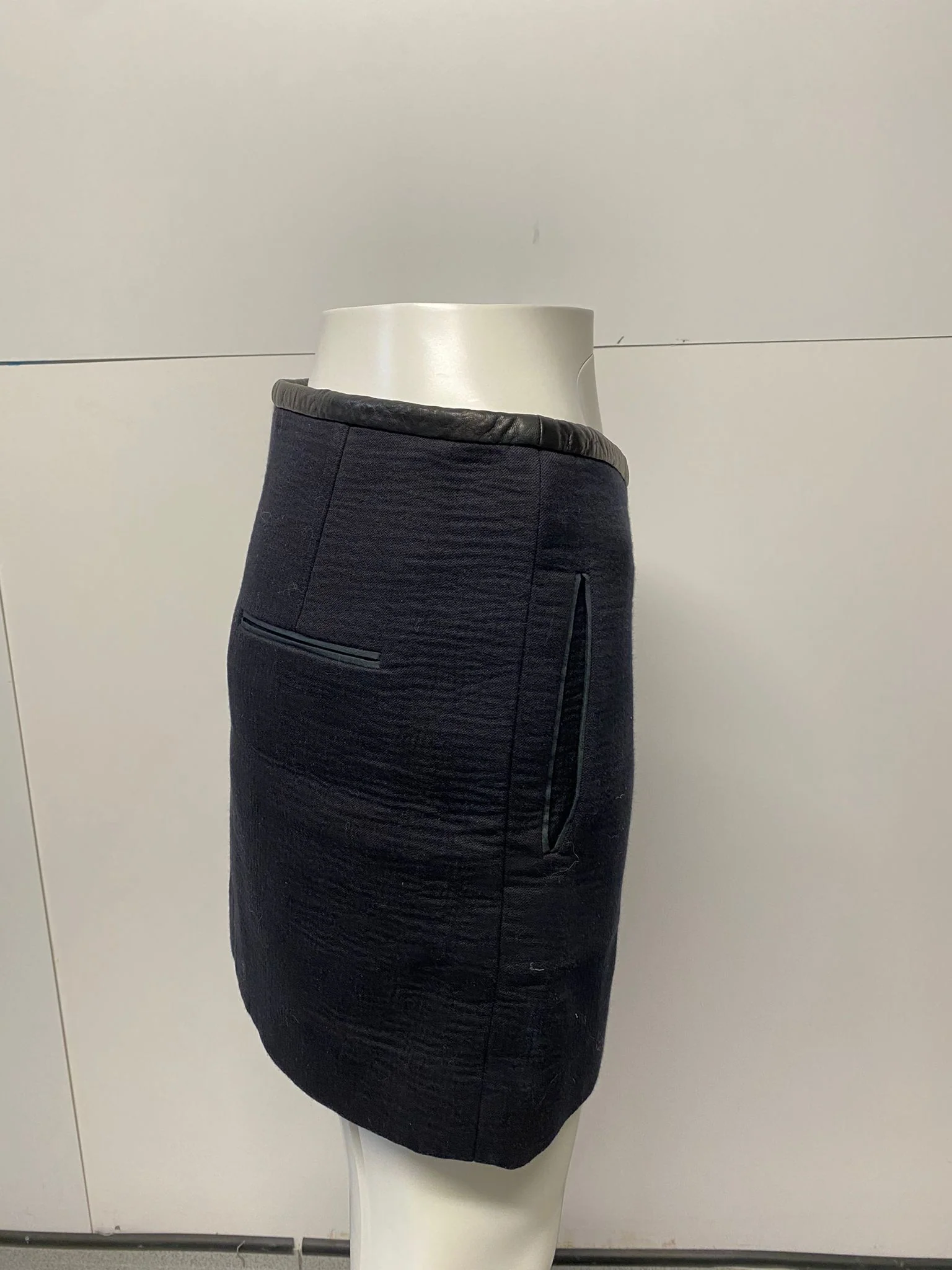 Women's Isabel Marant Overlap Mini Skirt in Black Cotton - Image 9