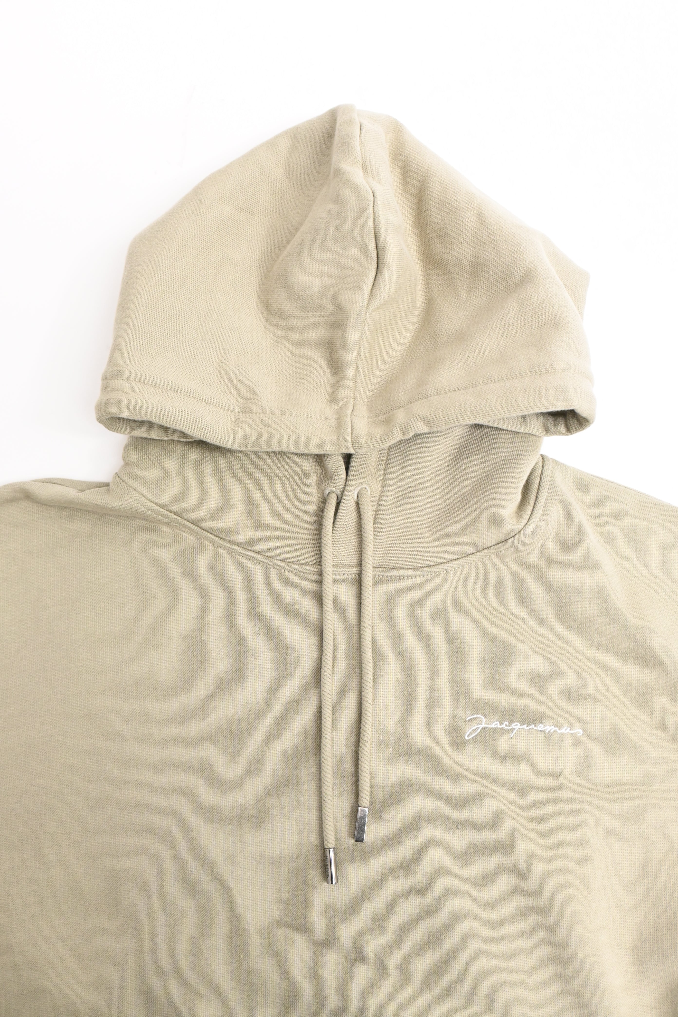 Men's Jacquemus Le Sweatshirt Brodé Hoodie in Beige Cotton - Image 10