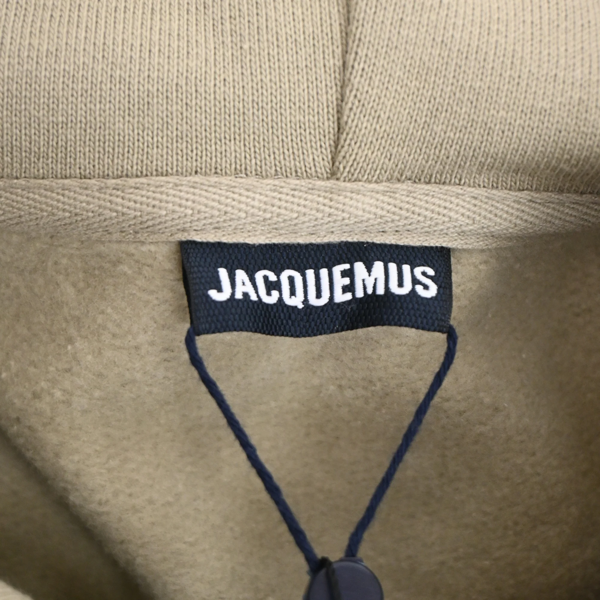 Men's Jacquemus Le Sweatshirt Brodé Hoodie in Beige Cotton - Image 4