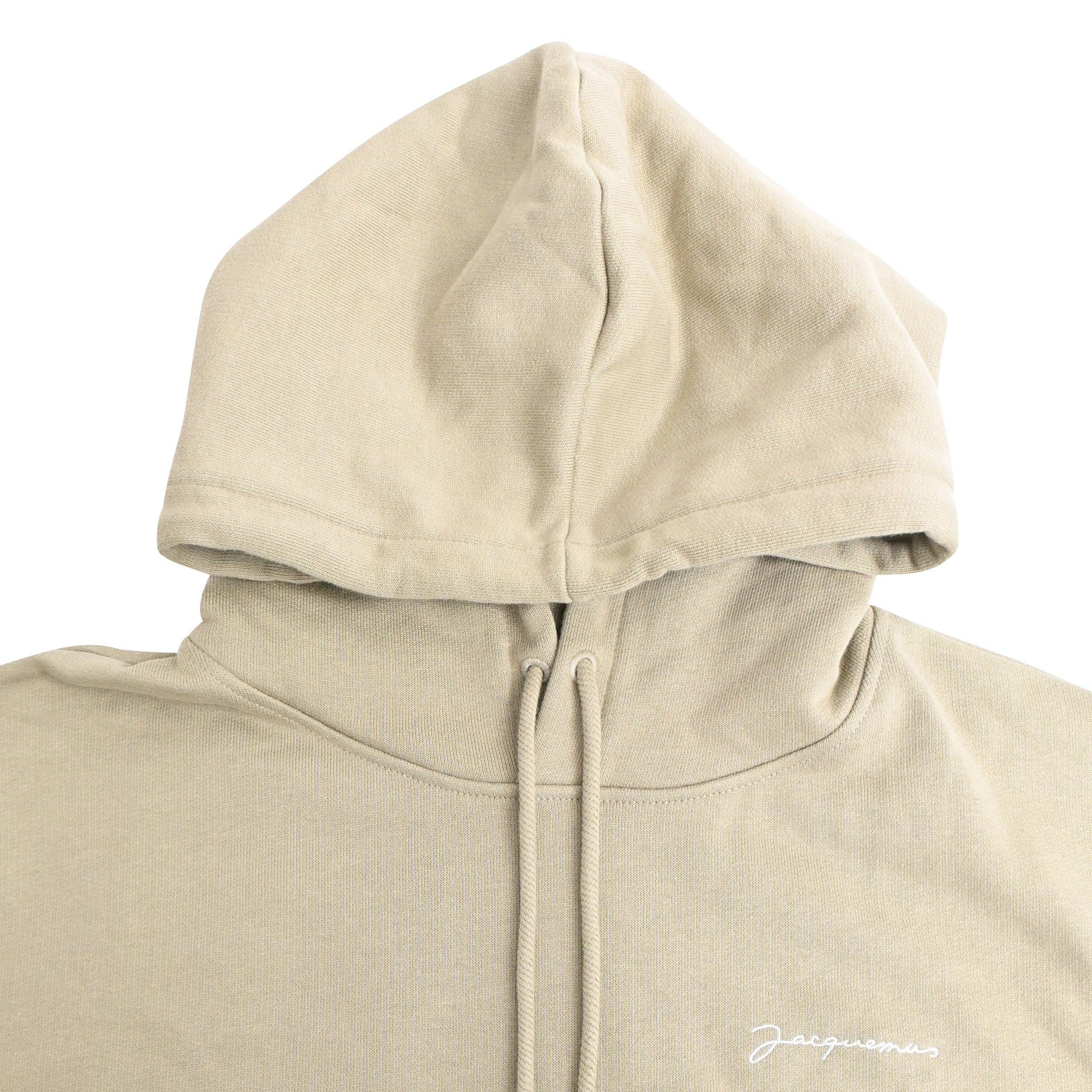 Men's Jacquemus Le Sweatshirt Brodé Hoodie in Beige Cotton - Image 5