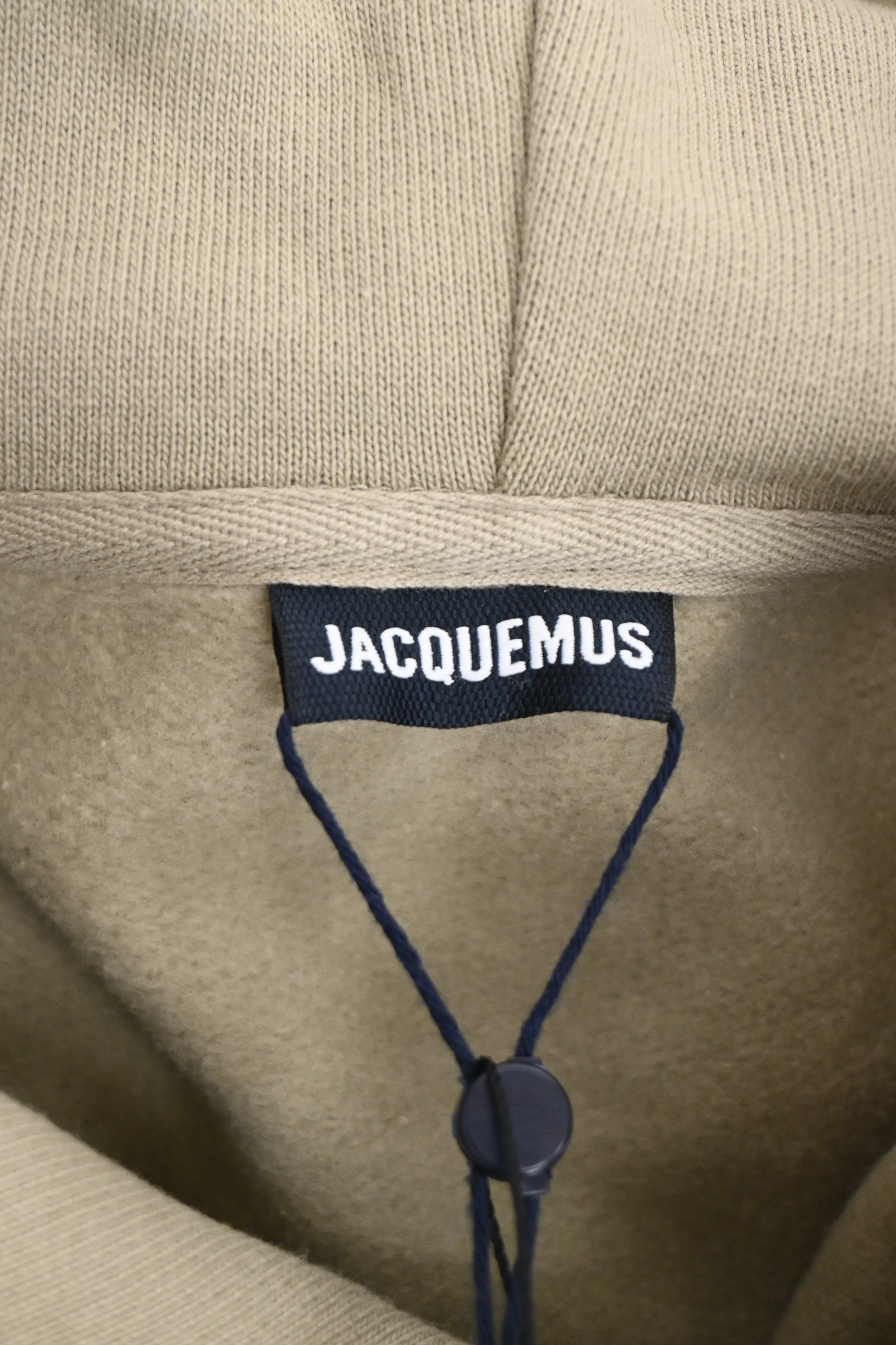 Men's Jacquemus Le Sweatshirt Brodé Hoodie in Beige Cotton - Image 9