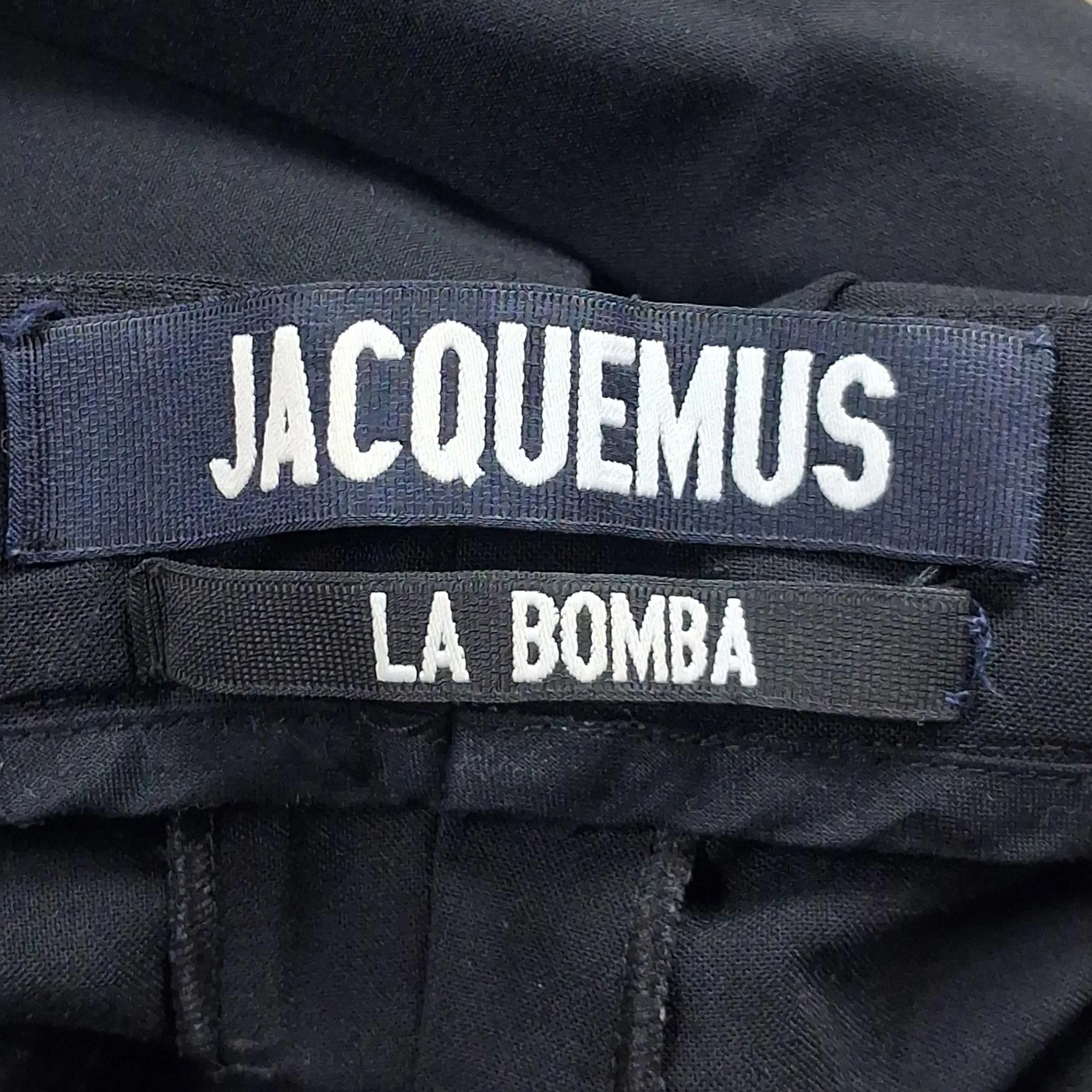 Women's Jacquemus La Bomba Straight-Leg Trousers in Black Cotton - Image 3