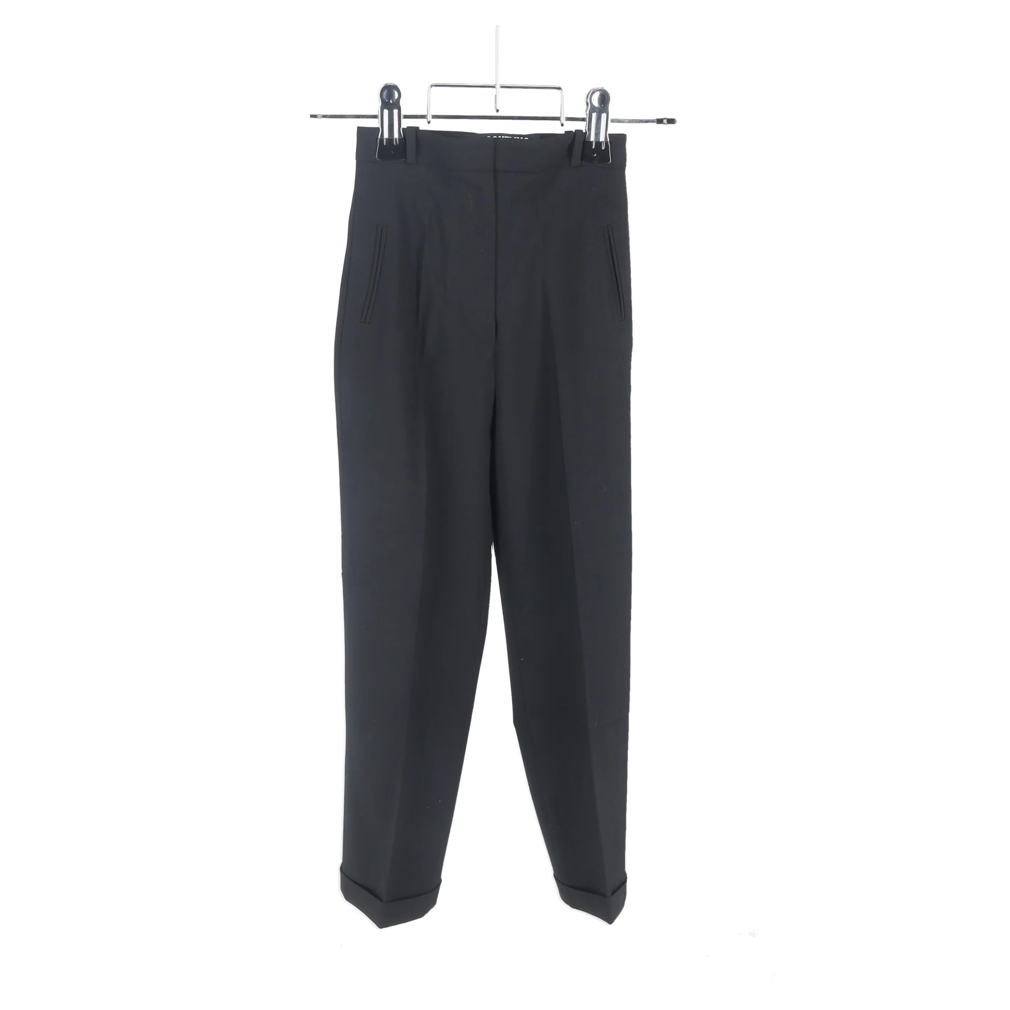 Women's Jacquemus La Bomba Straight-Leg Trousers in Black Cotton - Image 4
