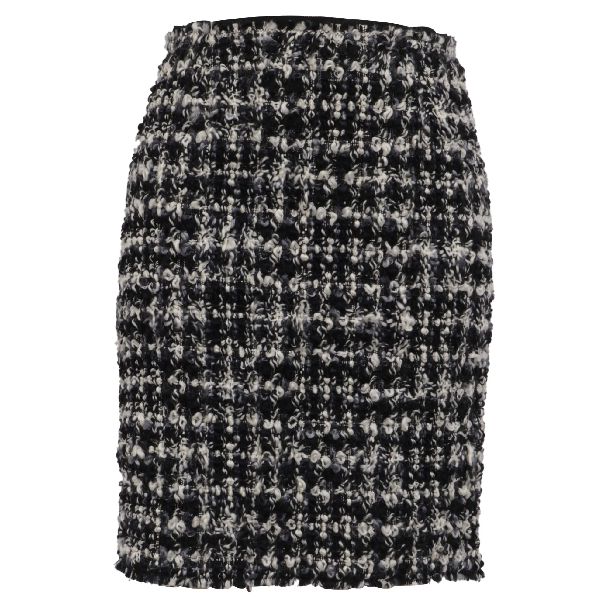 Women's Lanvin Bouclé Tweed Pencil Skirt in Multicolor Wool
