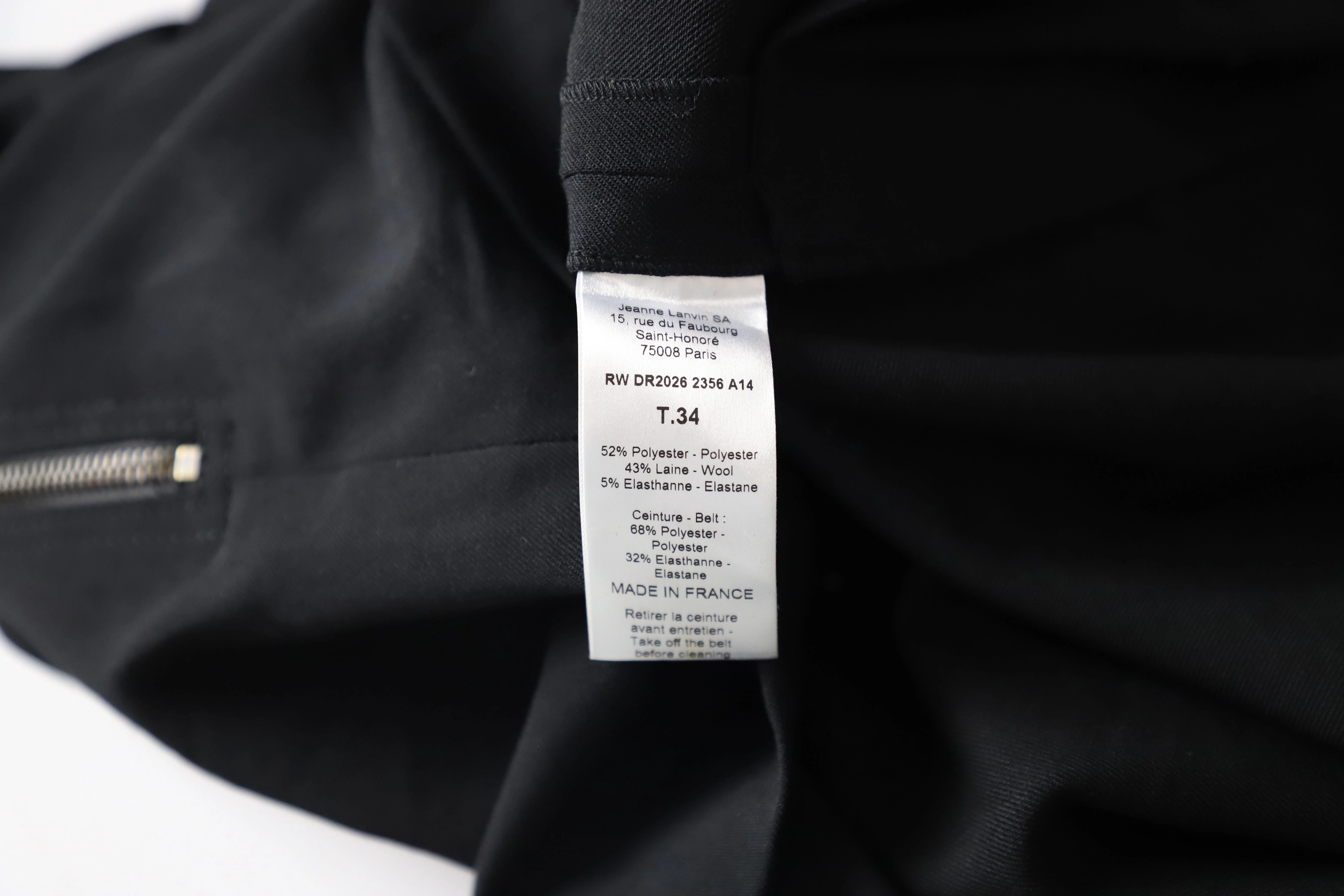 Women's Lanvin Button-Front Trench Coat in Black Polyester - Image 9
